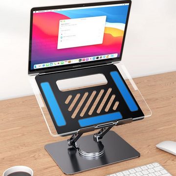 XDeer Laptop Ständer Notebook Ständer Verstellbarer 360° drehbar Laptop-Ständer, (Belüfteter Laptop-Riser hält Laptop Halterung 11-17,3 Zoll)