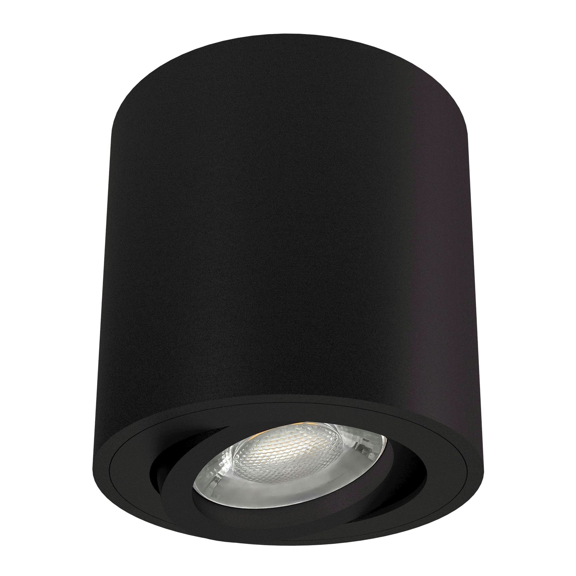 LED CORI linovum in LED GU10 inklusive, Aufbaustrahler & inklusive schwarz Leuchtmittel warmweiss, Aufbauleuchte 6W Leuchtmittel schwenkbar mit