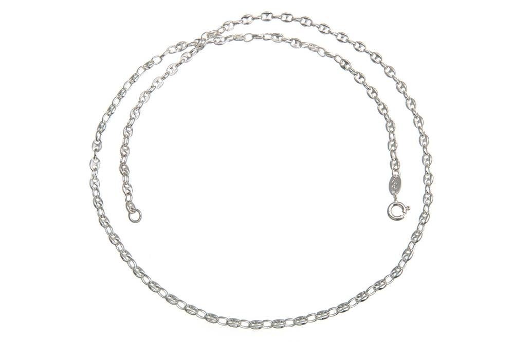 Silberkette Kaffeebohnenkette 3,3mm - 925 Silber, Länge wählbar von 38-100cm