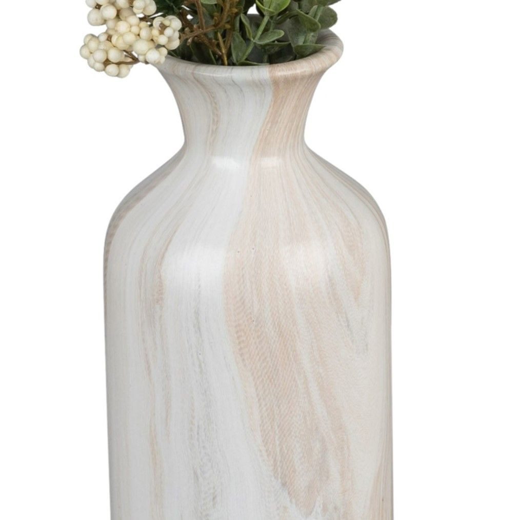 formano Dekovase MARMOR, Höhe: 38.5cm, Farbe: Creme, Motiv: Marmor