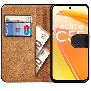 CoolGadget Handyhülle Book Case Handy Tasche für Realme C55 6,72 Zoll, Hülle Klapphülle Flip Cover für Realme C55 Schutzhülle stoßfest
