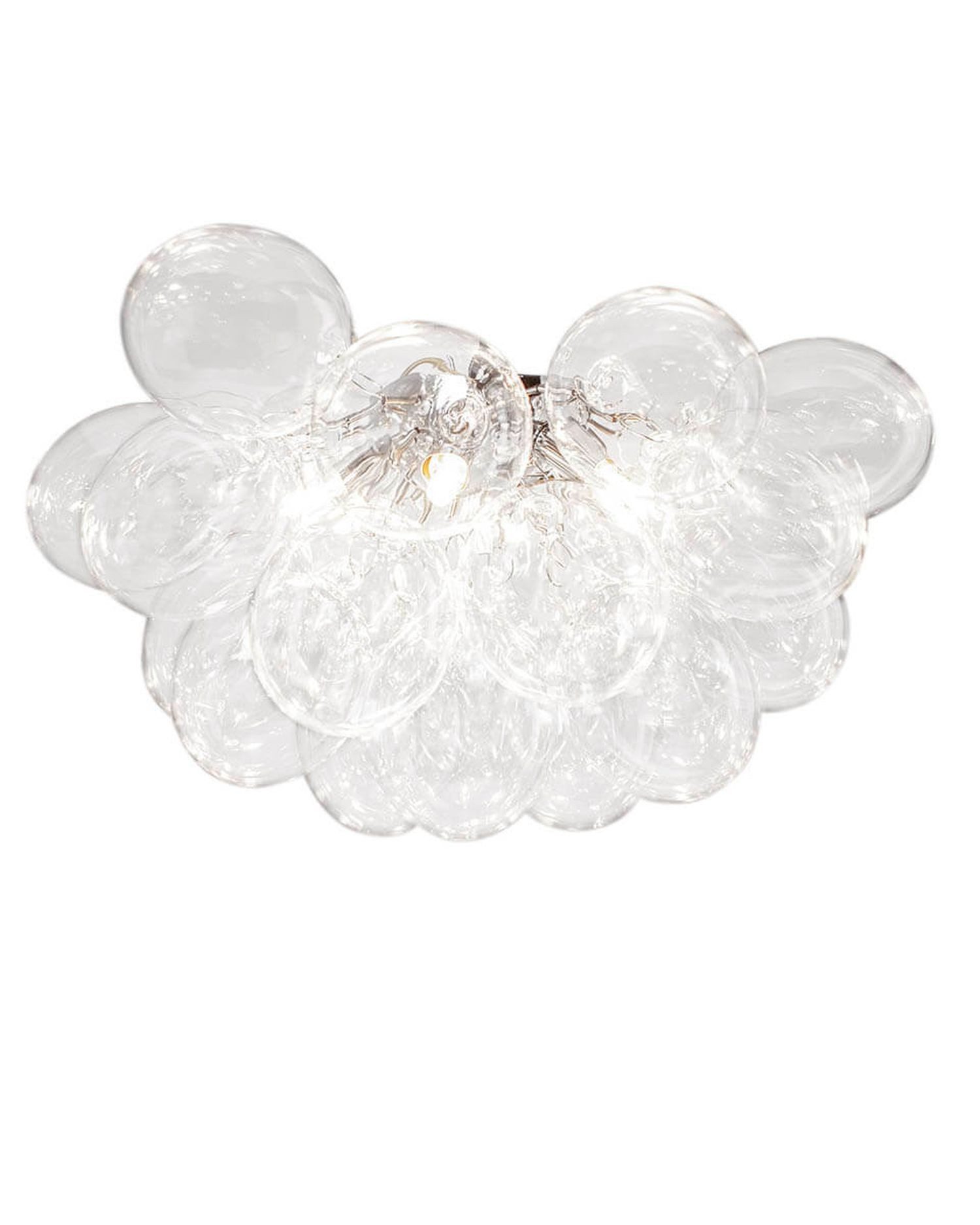 Licht-Erlebnisse Deckenleuchte MAGNUS, ohne Leuchtmittel, Glas Schirme 50 cm breit Chrom Modern 6x G9