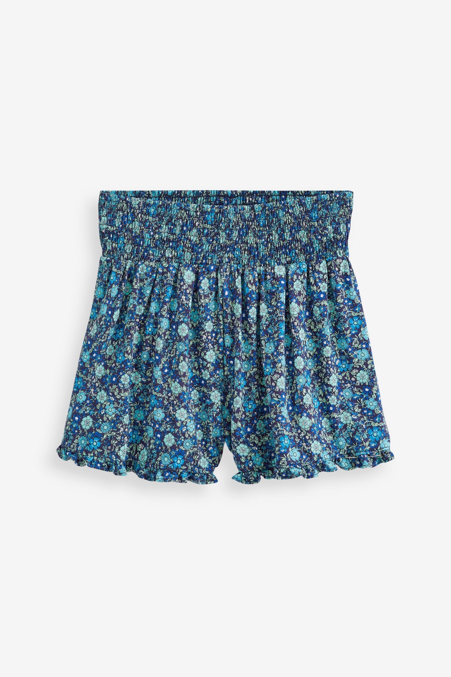 in Sweatshorts Print Blue Floral Tonal Rockoptik Shorts Extraweiche Next (1-tlg)