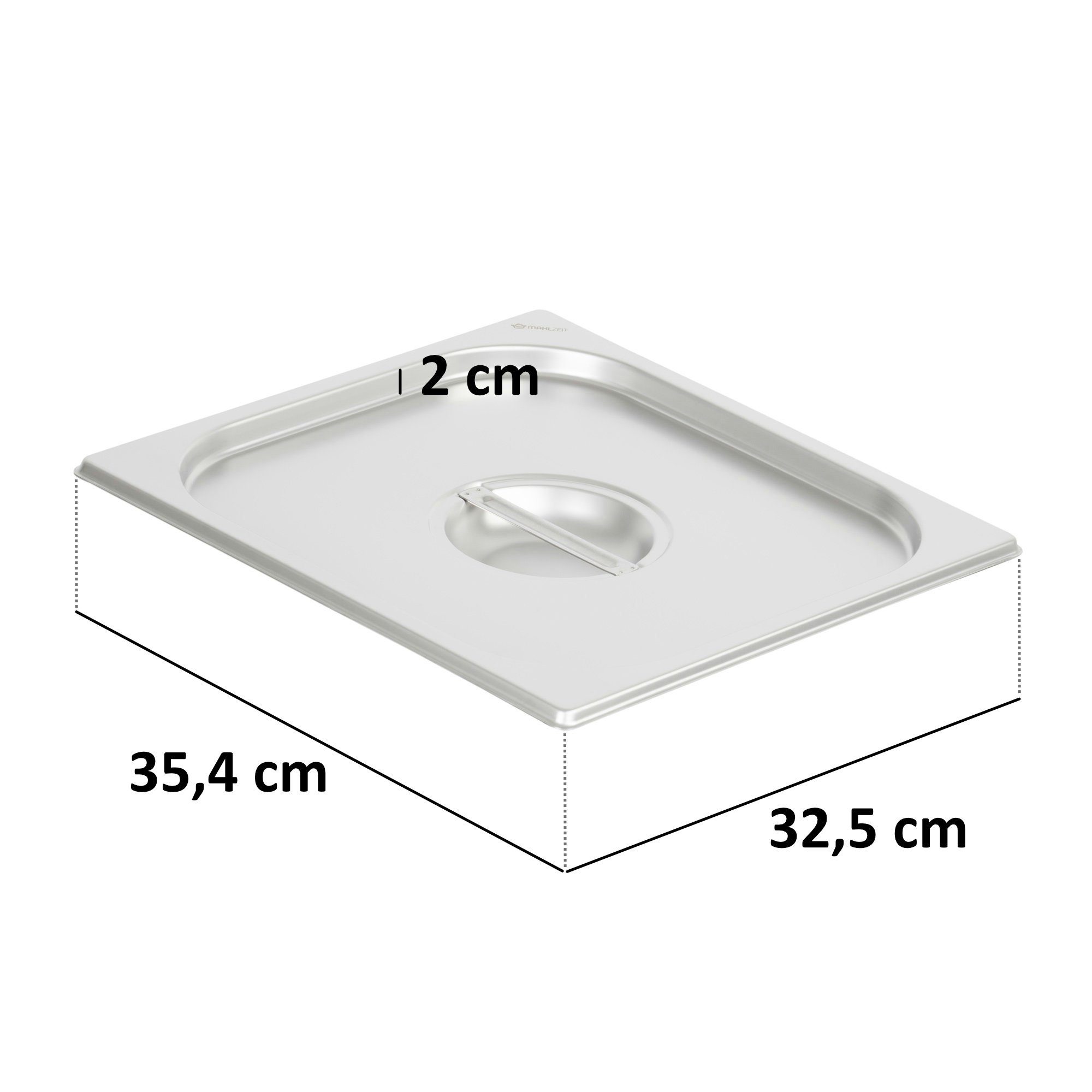 Mahlzeit Thermobehälter GN Behälter Dish Edelstahl, mm, für 2/3 Chafing 2/3 2-tlg., 65 mm), mit (Set, Deckel(65 mit GN Wärmebehälter, Edelstahl 1x Höhe Behälter Deckel