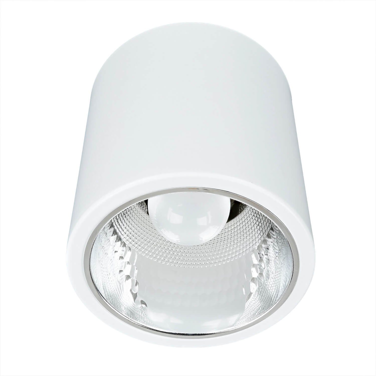 Leuchtmittel, Metall Bauhaus Weiß Deckenlampe Deckenleuchte Küche DOWNLIGHT, Lampe ohne rund Licht-Erlebnisse