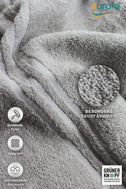 aurora Objektwäsche Badetücher Handtuch Set Rio 6-teilig hellgrau Premium Qualität 100% Baumwolle, Baumwolle