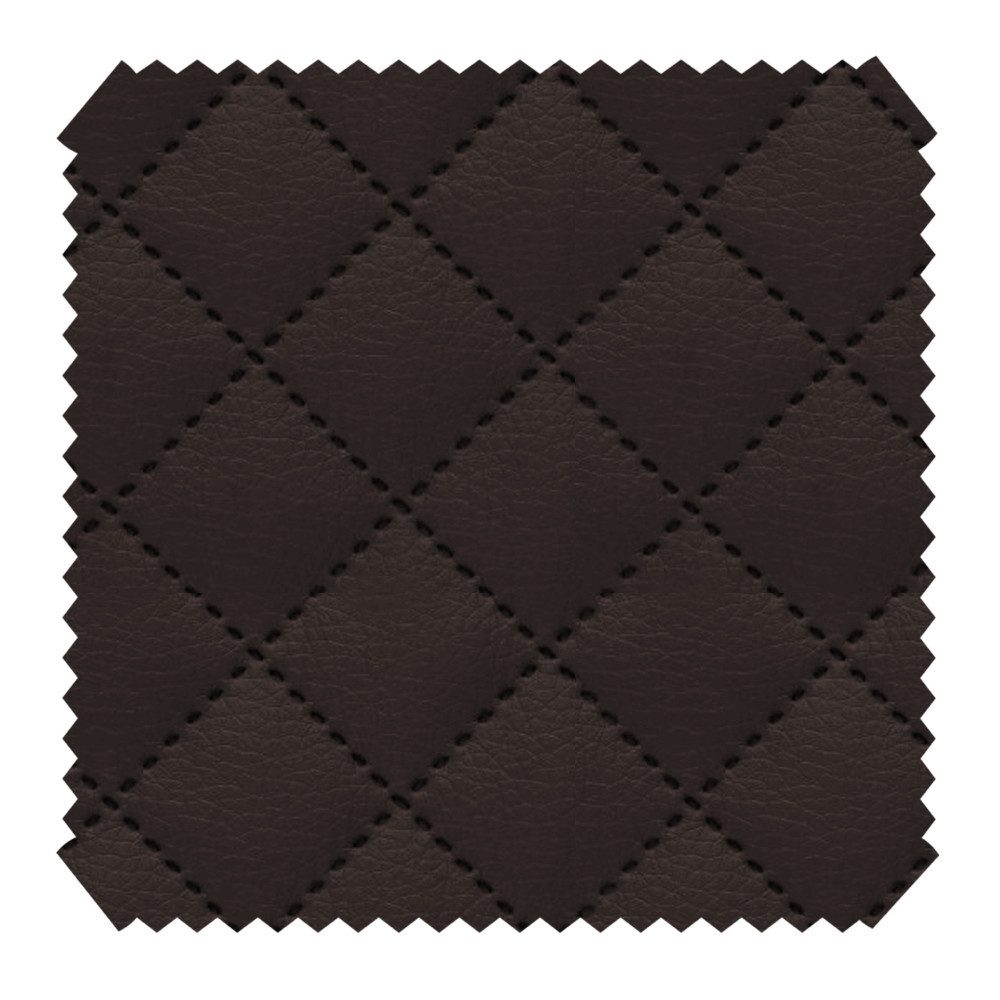 novely® Stoff SOLTAU Kunstleder - 3-lagig gesteppter Volumen-Polsterstoff mit Karo-M, Robust, Voluminös, Pflegeleicht, Meterware, 1lfm