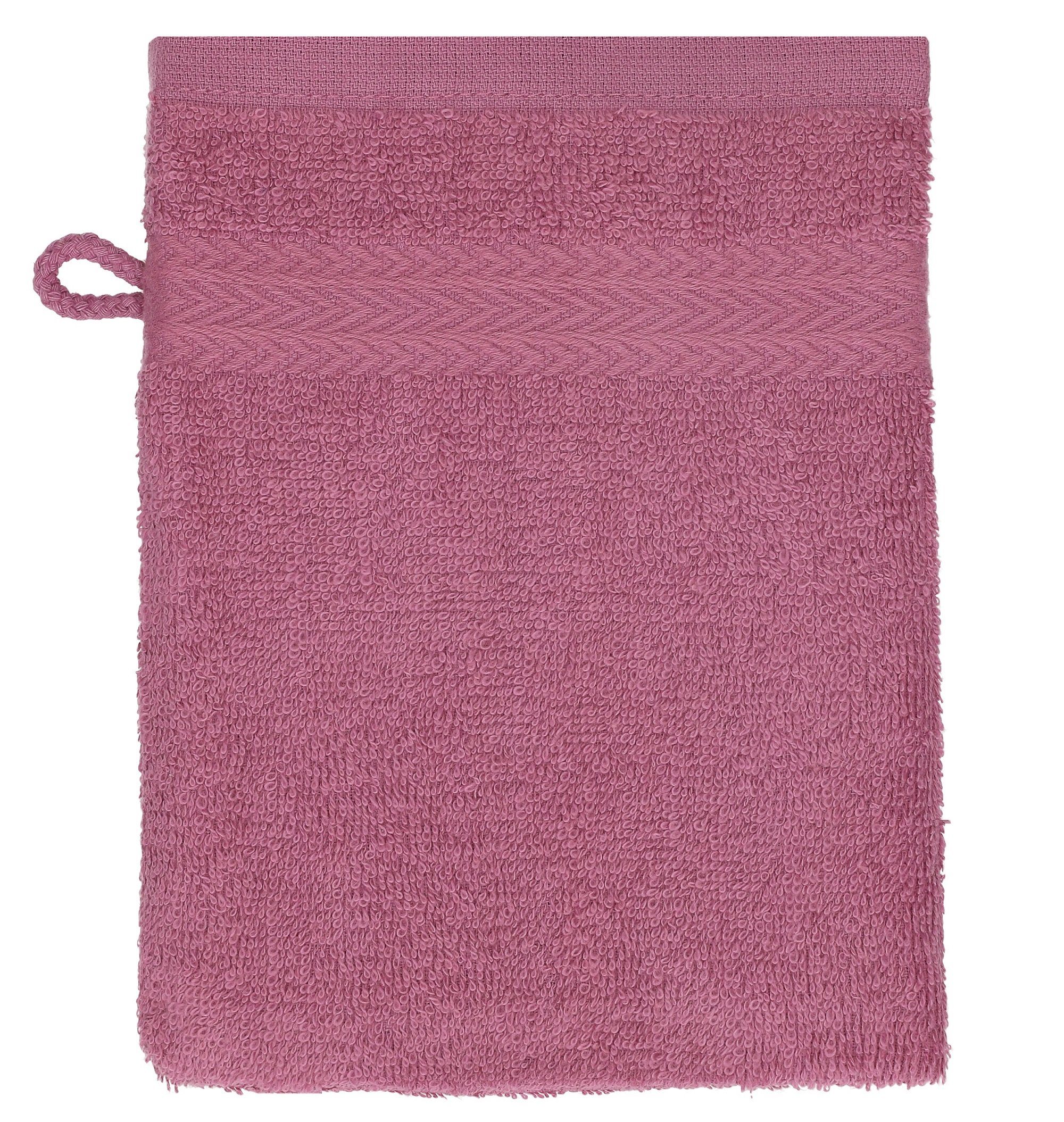 100% Premium Waschhandschuh Baumwolle Beere 16x21 Waschhandschuhe rubinrot - Waschlappen Set cm 10 Betz Stück Farbe