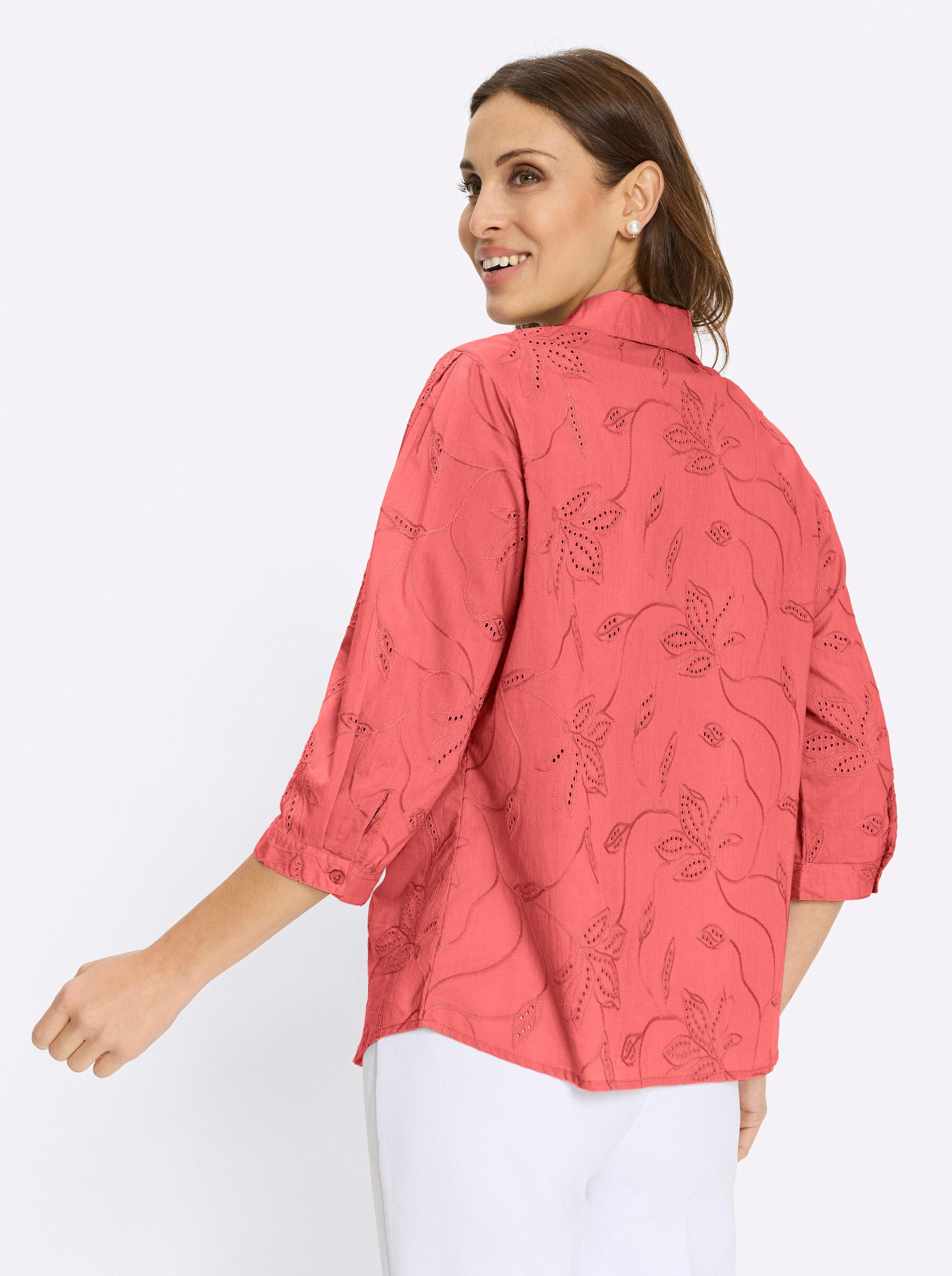 Witt Klassische Bluse Baumwoll-Bluse 3/4-Arm