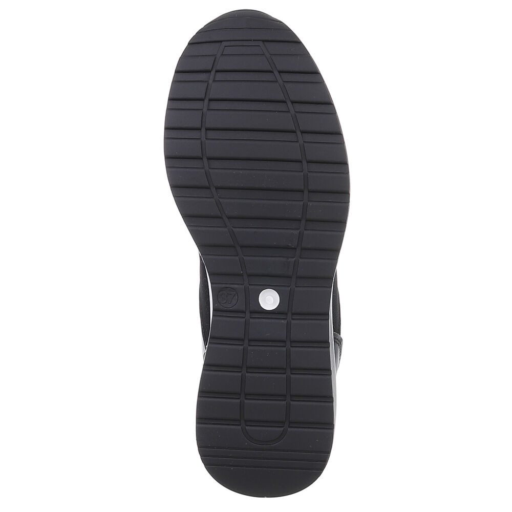 Ital-Design Damen Low-Top Freizeit Sneaker (88671447) Keilabsatz/Wedge Sneakers Low in Schwarz