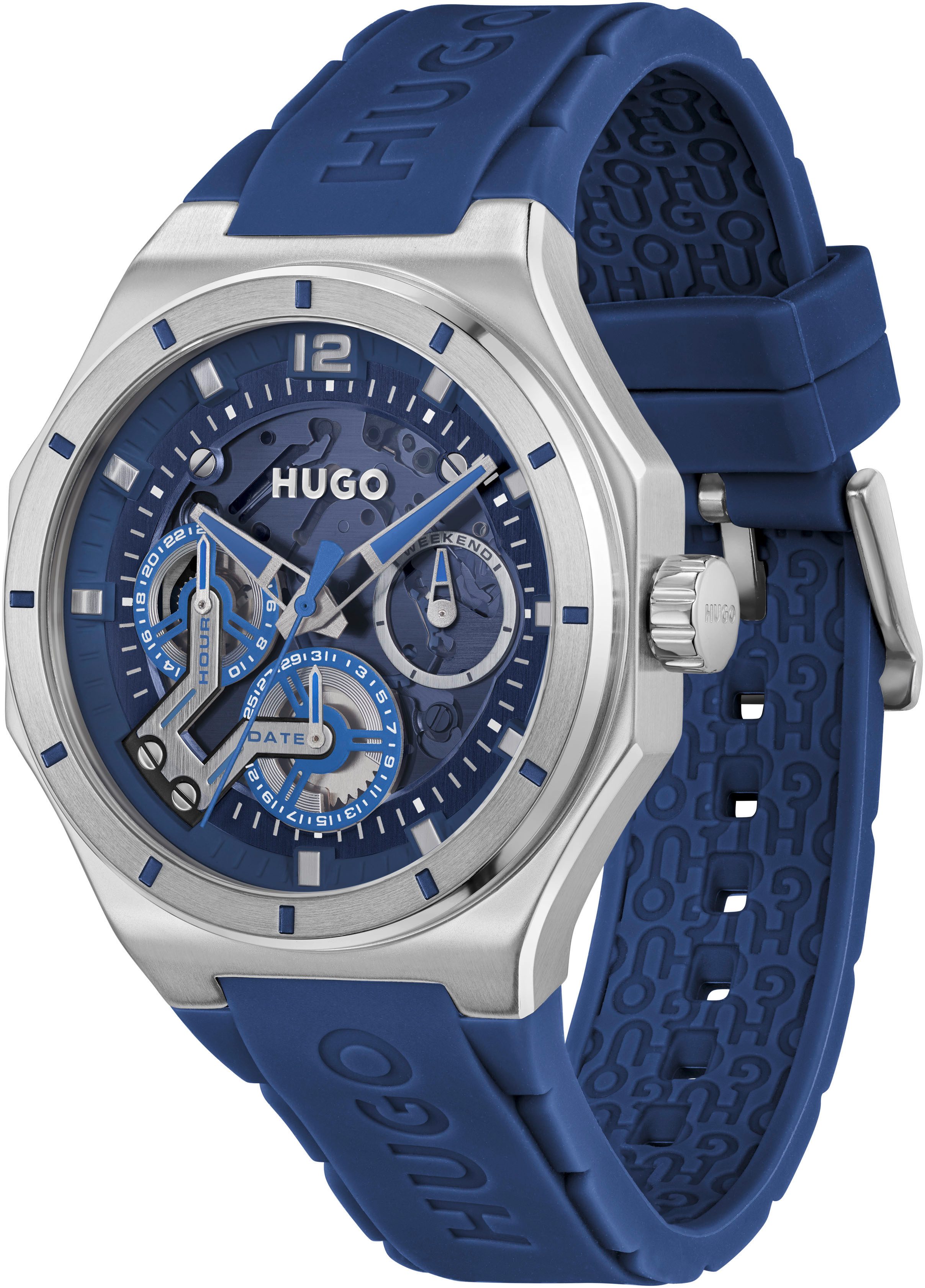 HUGO Multifunktionsuhr #GRAIL SKELETON 1530375, Armbanduhr, Quarzuhr, Herre günstig online kaufen