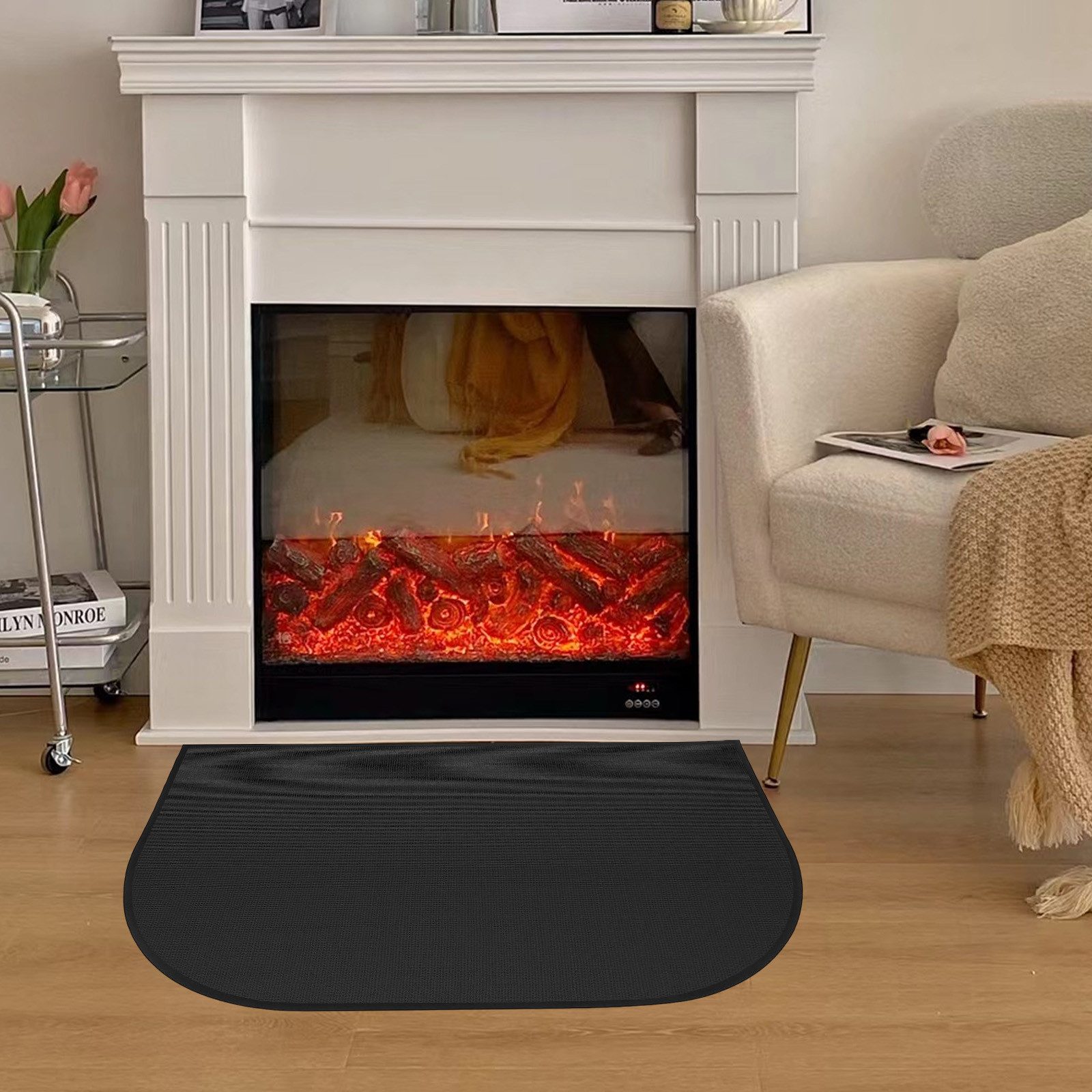 MODFU Bodenschutzmatte Feuerfeste Kaminunterlage Hitzebeständige Schutzmatt günstig online kaufen