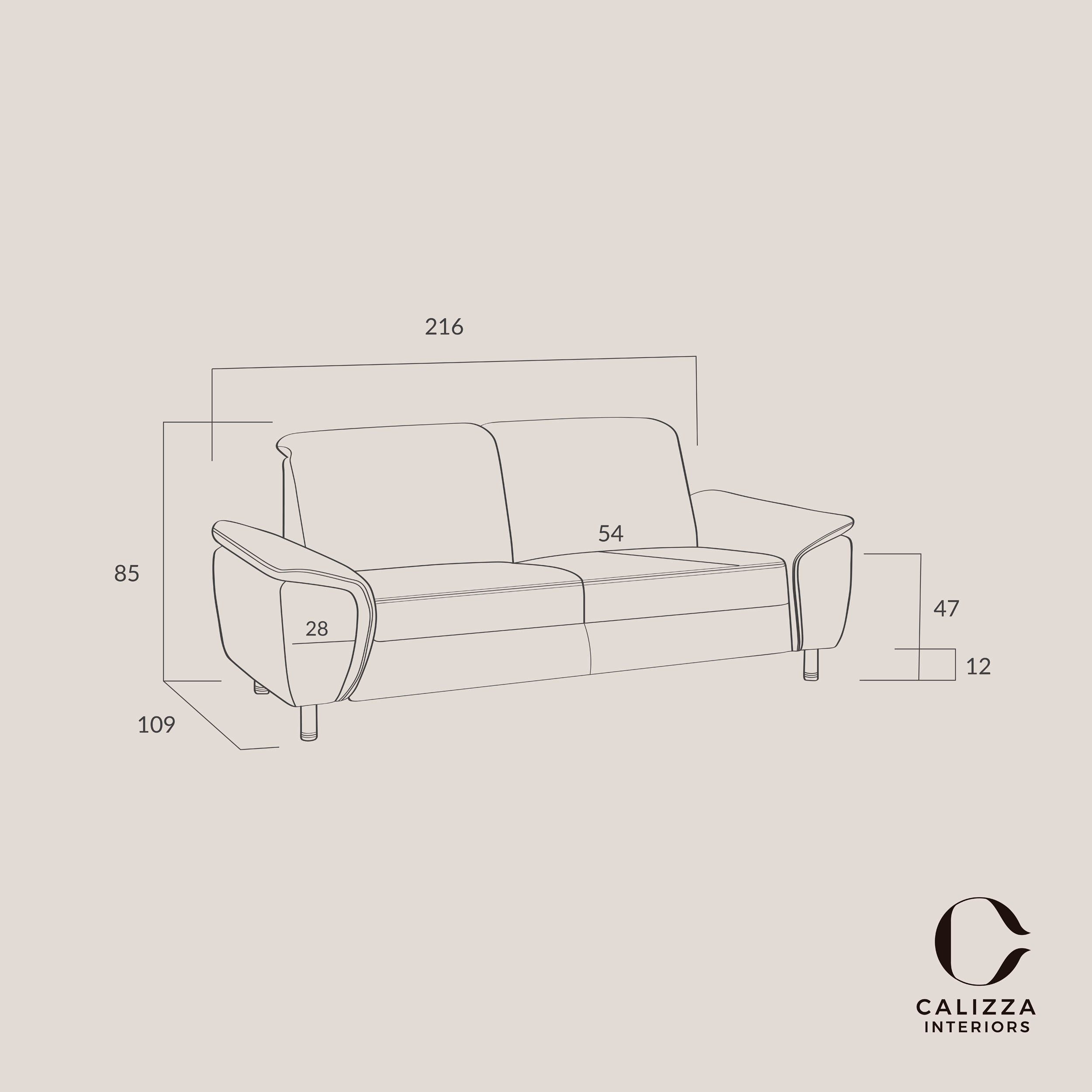 und 2,5-Sitzer), bestehend CALIZZA 2 Polstergarnitur Sitztiefenverstellung 2 2,5-Sitzer, und (Set, aus aus Jade, und Kopfteilverstellung INTERIORS