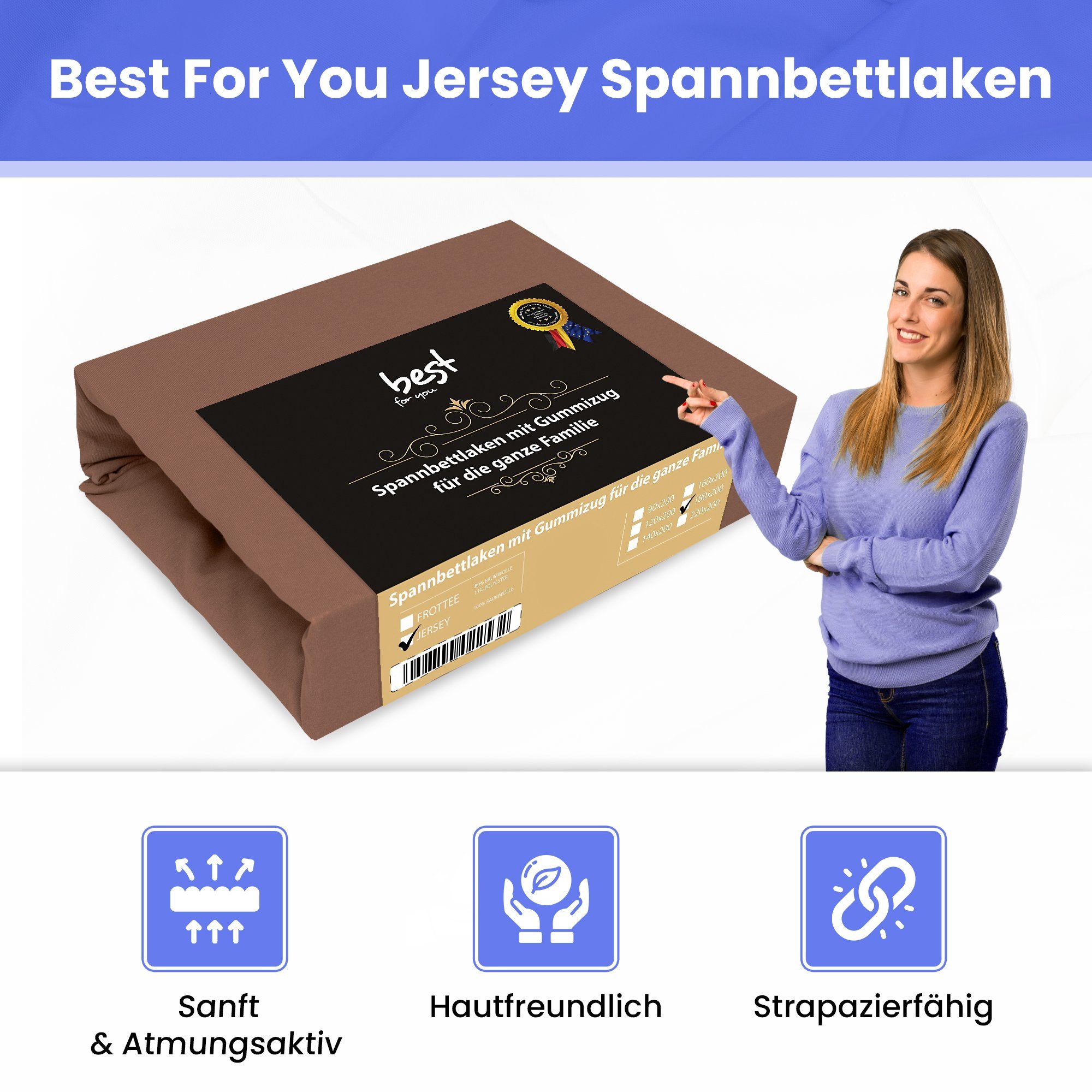 Best for You Spannbettlaken Jersey, Jersey, günstig online kaufen