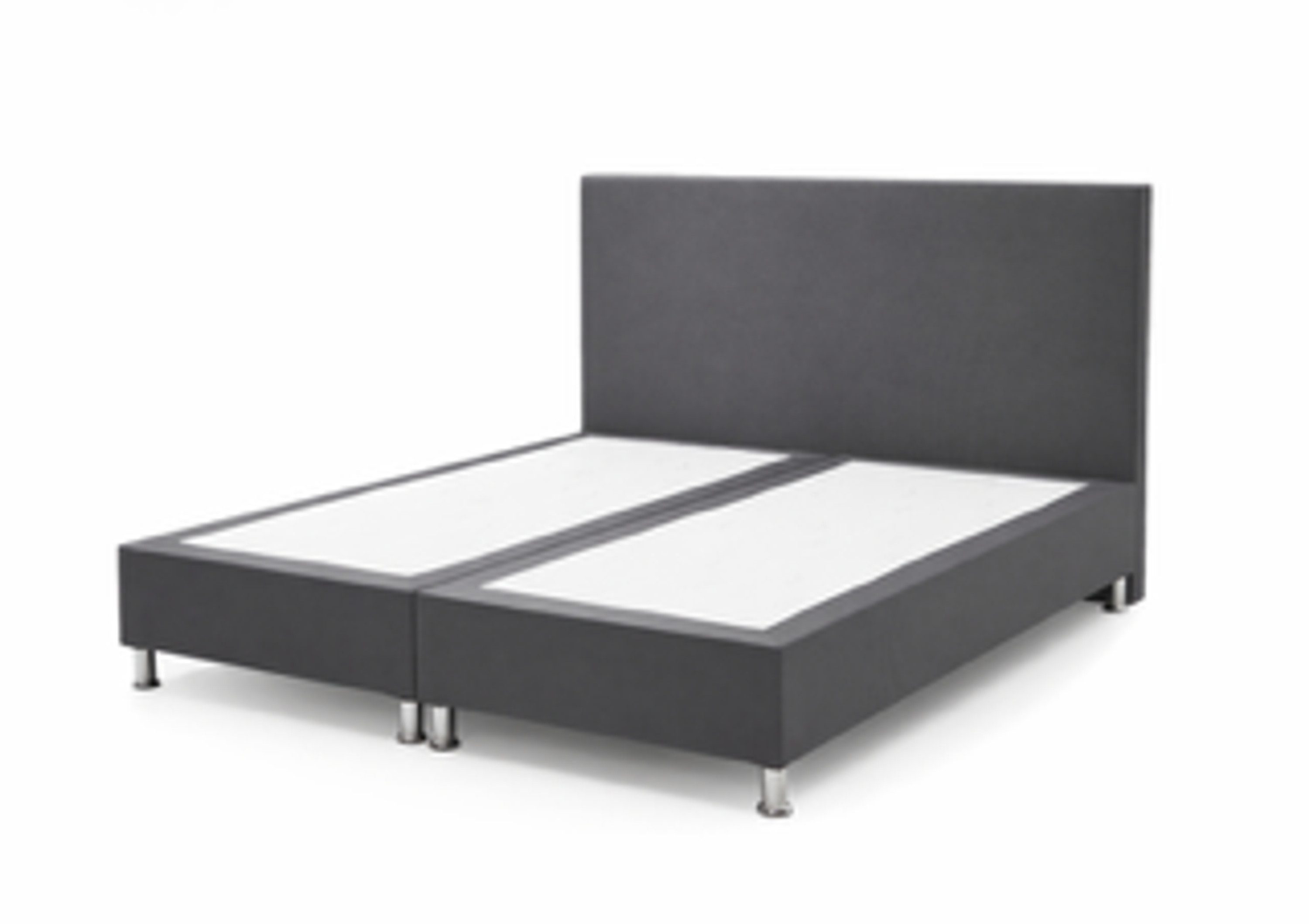inter Boxspringbett Berlin 180x200 cm Webstoff (180x200 cm, Anthrazit Ohne Matratzen und ohne Topper)