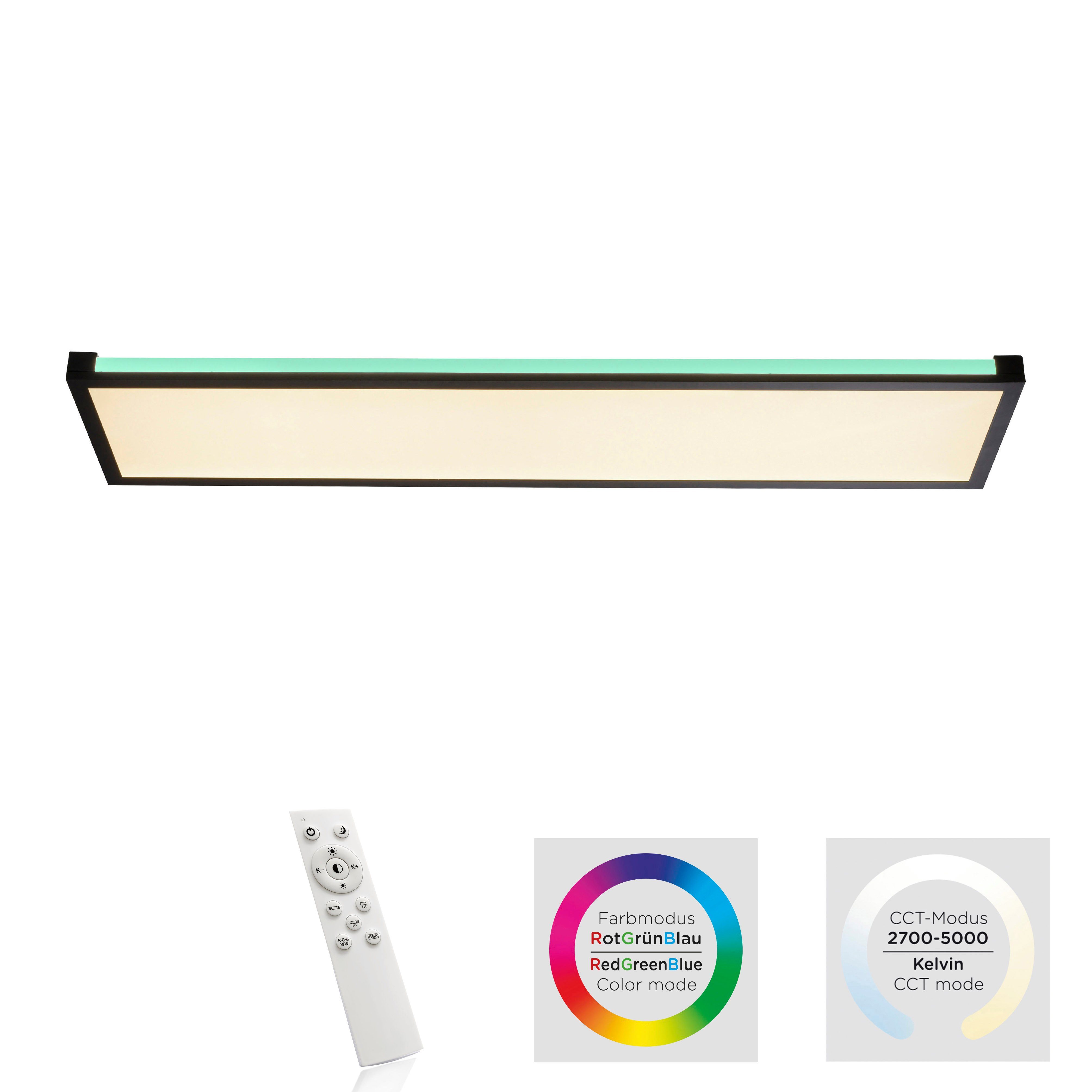 JUST LIGHT Deckenleuchte MARIO, CCT - über Fernbedienung, Memory, nach Trennung vom Netz, RGB, dimmbar über Fernbedienung, getrennt schaltbar, LED fest integriert, warmweiß - kaltweiß, CCT - über Fernbedienung, RGB, dimmbar über Fernbedienung