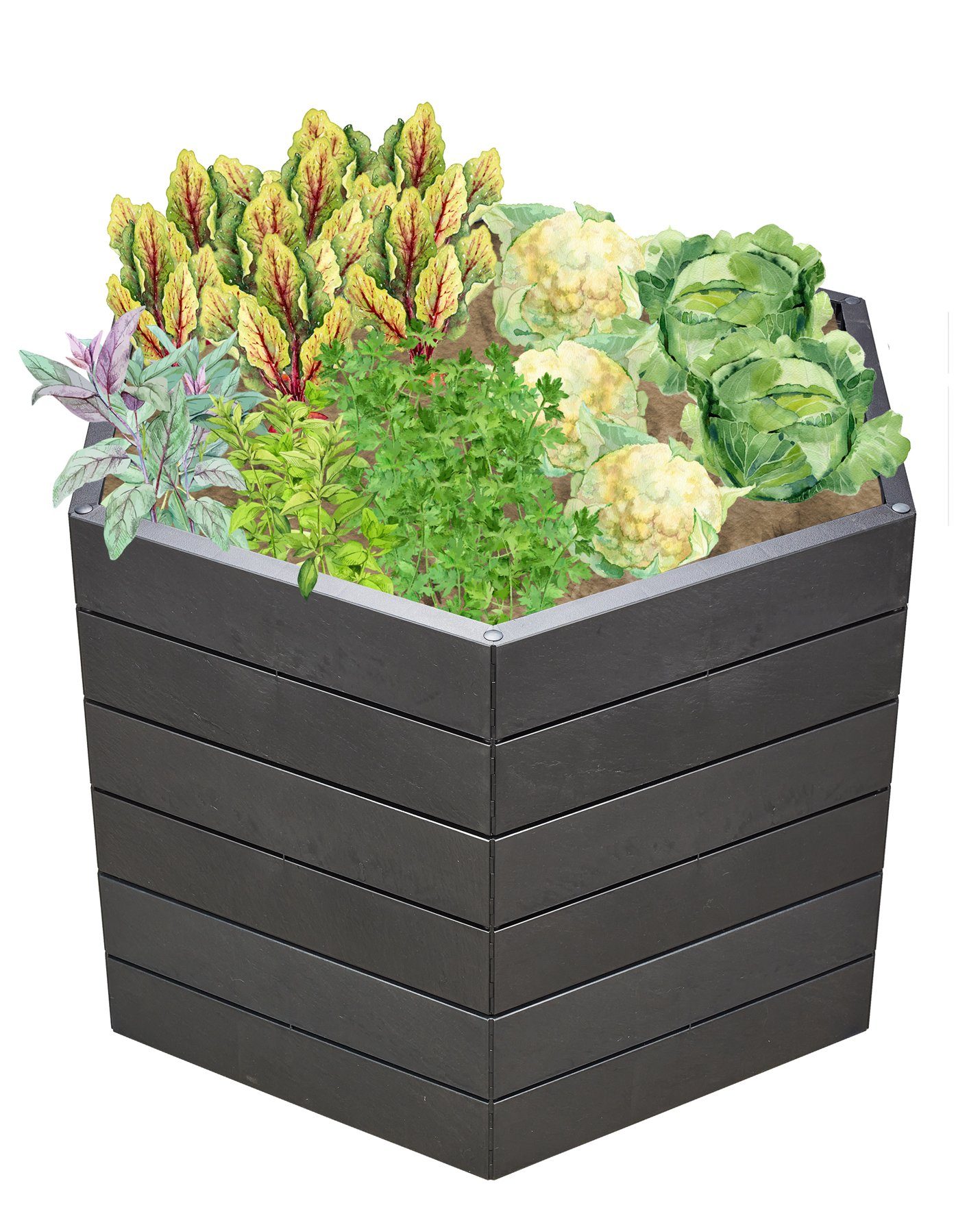 GARANTIA Hochbeet Hochbeet Stony 3D-Steinoptik L 75 (1 Stück), Made in Germany