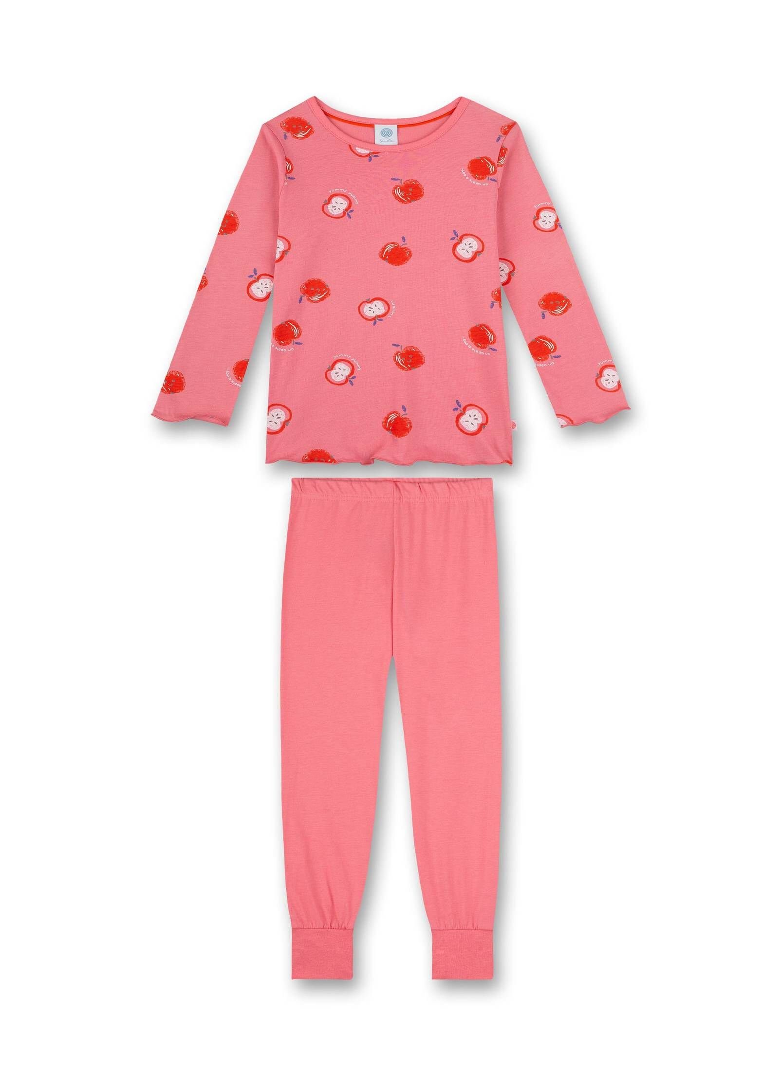 Sanetta Schlafanzug Mädchen Schlafanzug PYJAMA LONG ALLOVER APPLE (2 tlg)