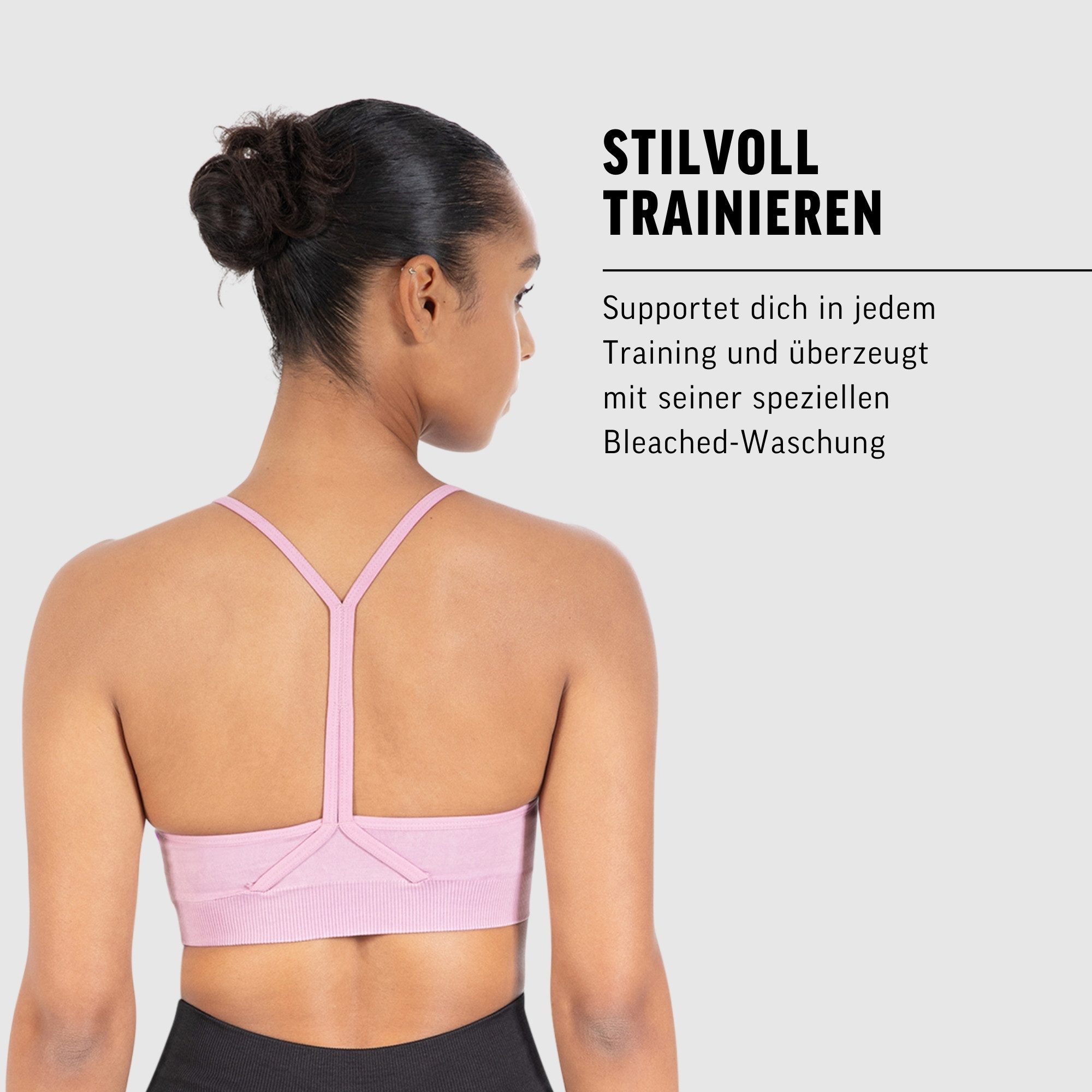 Smilodox Sport-BH Batik Scrunch Icon, Push Up BH ohne Bügel V-Ausschnitt Fitness Shaped Fit Sport Bra Herausnehmbare Cups Verstellbare Träger Yoga Gym