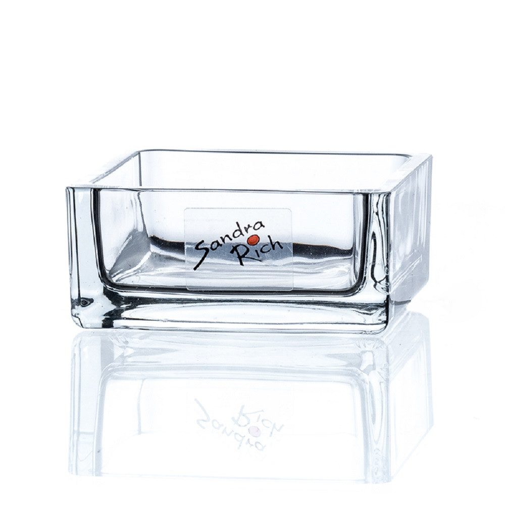 Sandra Rich Teelichthalter SANDRA RICH, GLAS- Schale, "SQUARE bowl 8x8x3,5c günstig online kaufen