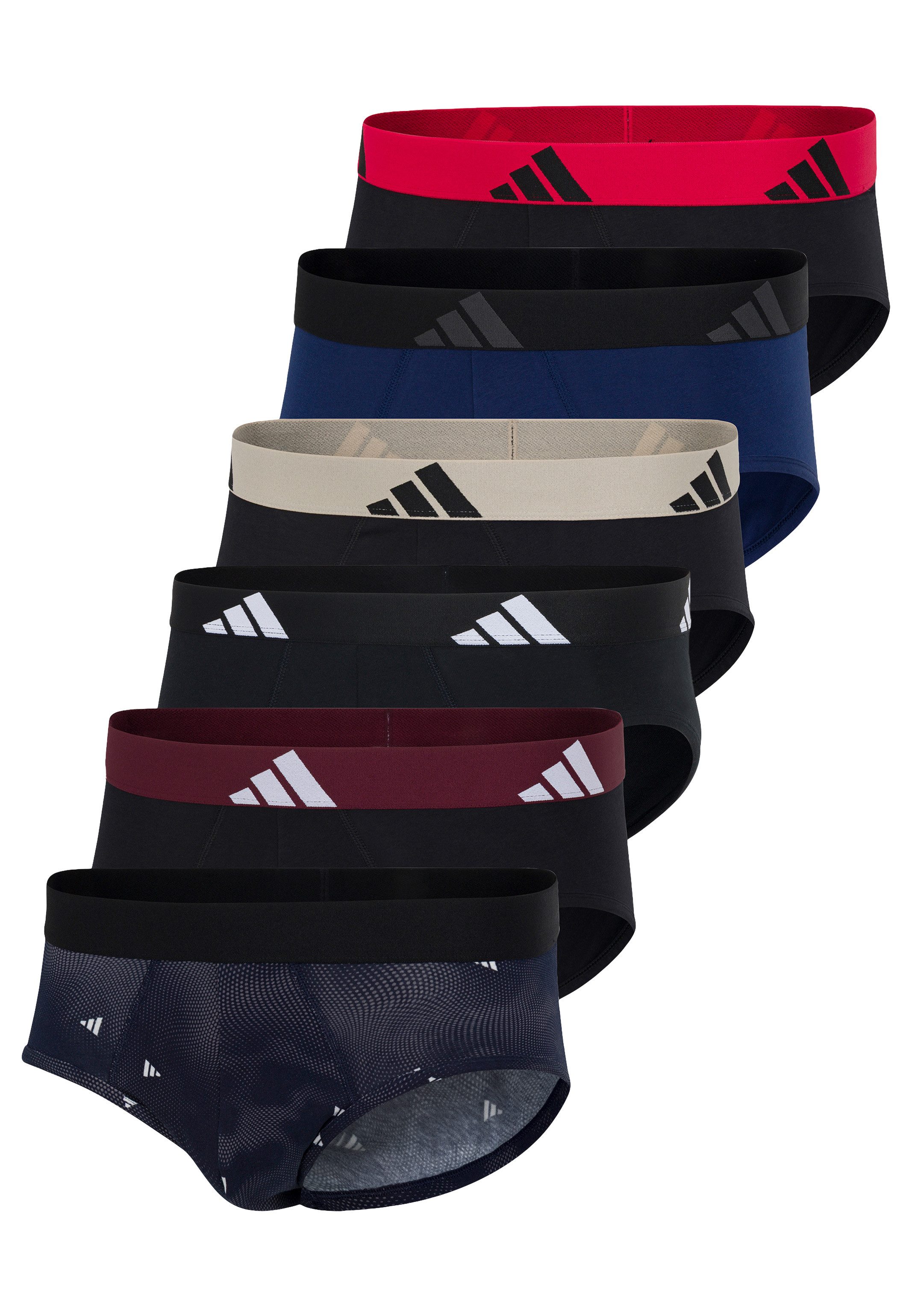 adidas Sportswear Slip 6er Pack Active Flex Cotton (Spar-Set, 6-St) Slip / Unterhose - Baumwolle - ohne Eingriff - Atmungsaktiv