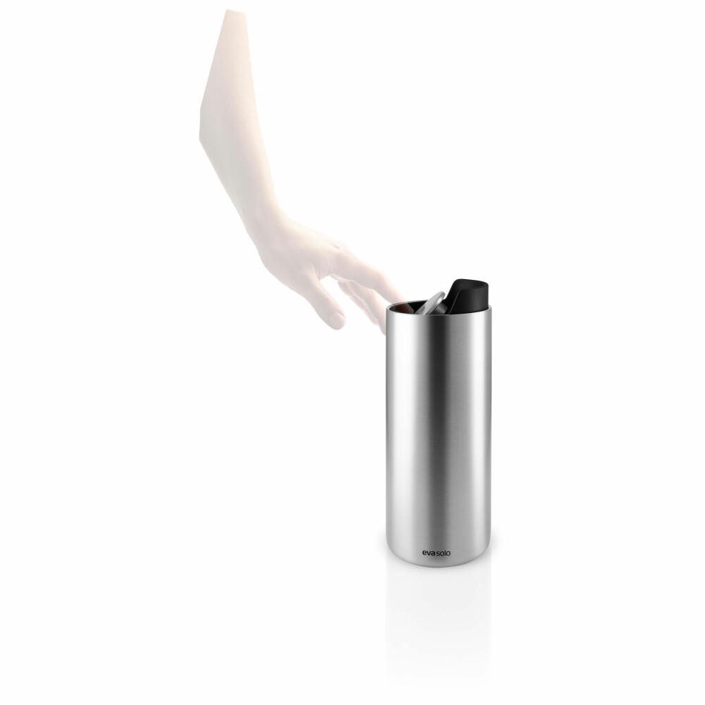 Eva Solo Thermobecher Urban To Go Cup Recycled Black, 350 ml, Edelstahl, Kunststoff