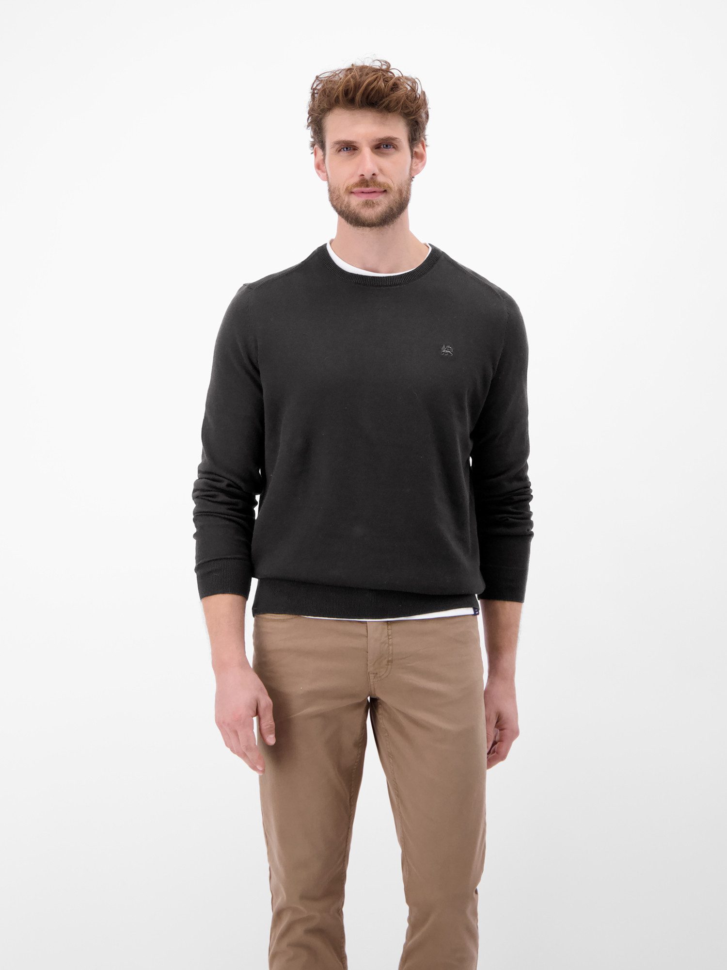 LERROS Strickpullover LERROS Herren Basic Strickpullover
