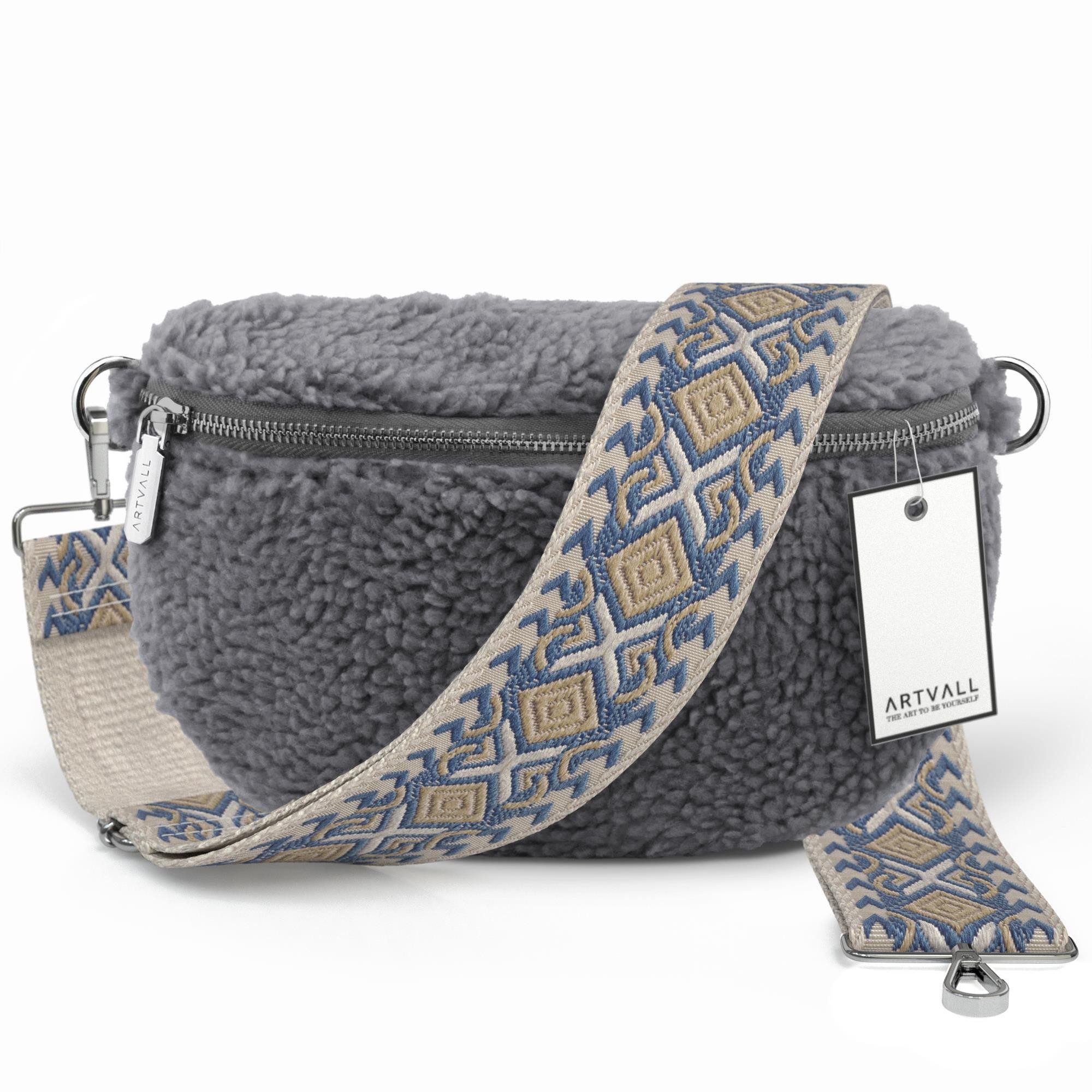 ARTVALL Umhängetasche Teddy Handtasche Damen Bag Brusttasche Stahlblau (Tas günstig online kaufen