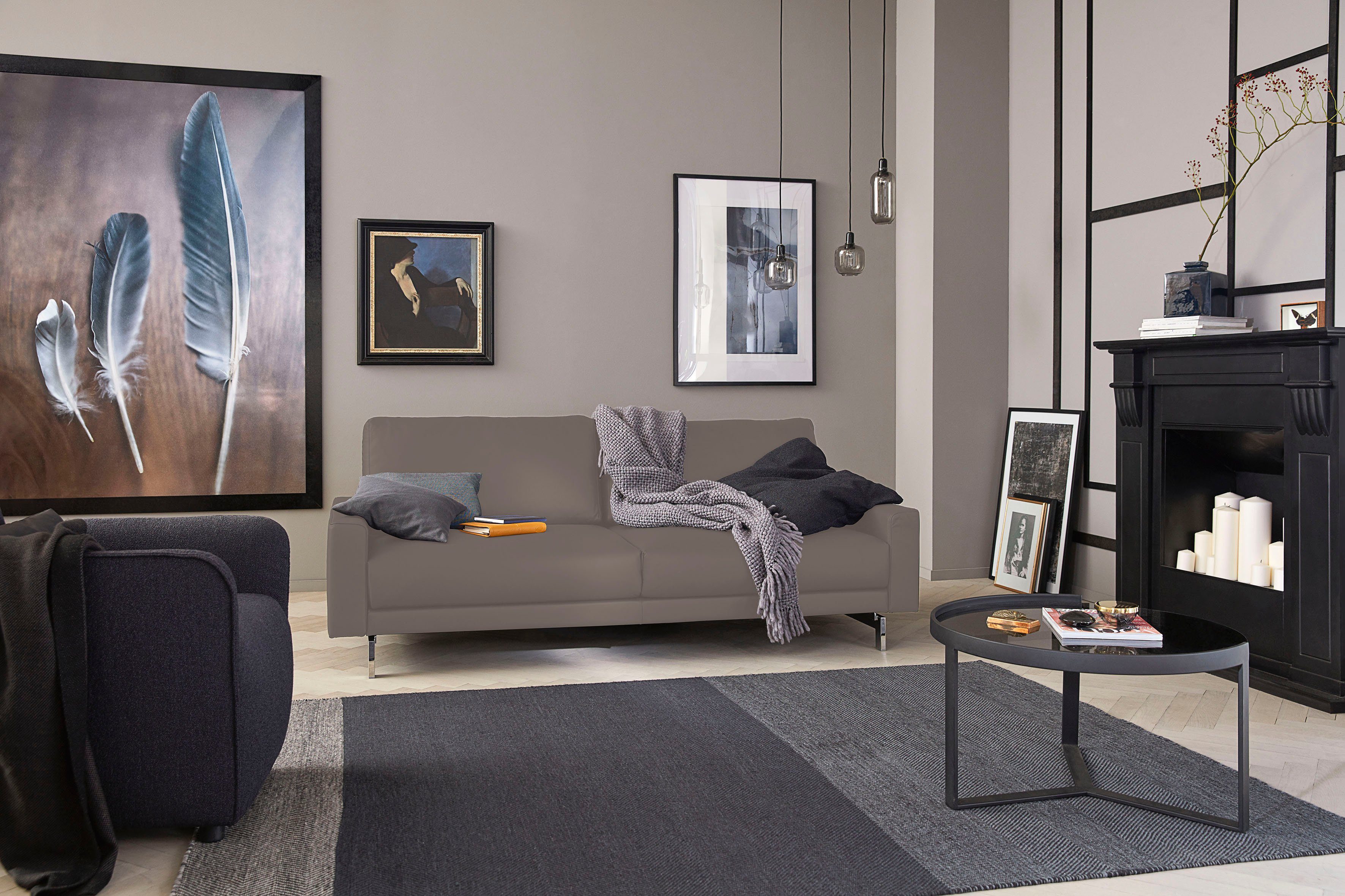 Creation BY ROLF BENZ 2-Sitzer CR.450, Designsofa, Loungesofa, bequem und elegant, Armlehne niedrig, Fuß chromfarben glänzend, Breite 164 cm