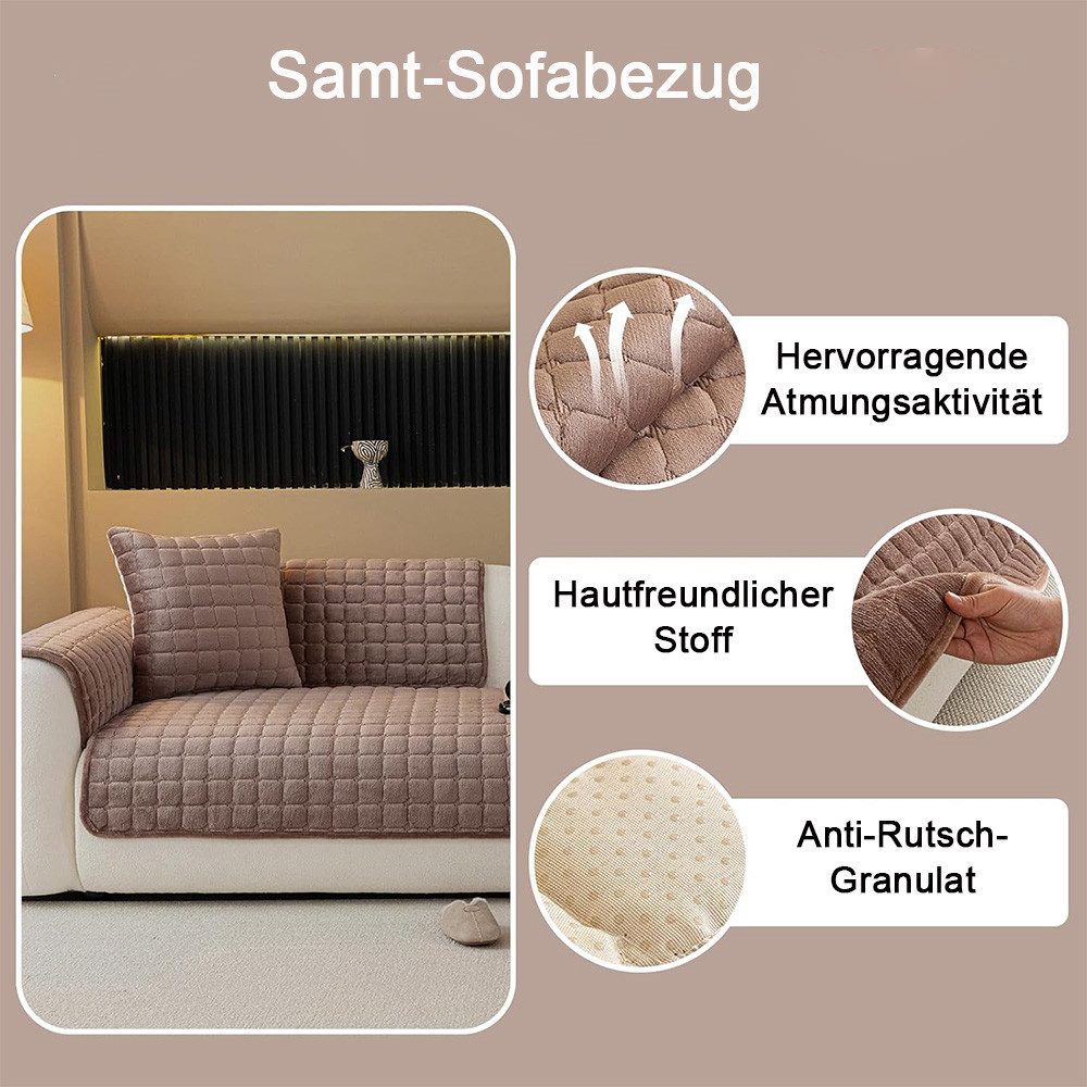 TUWENA Sofabezug Plüsch-Sofabezüge, waschbare rutschfeste Sofabezüge, Bezug fürs Sofa