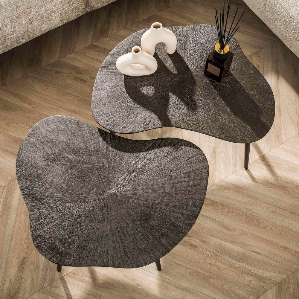 RINGO-Living Couchtisch RINGO-Living Couchtisch Keke aus Holz in Bronze 2er Set