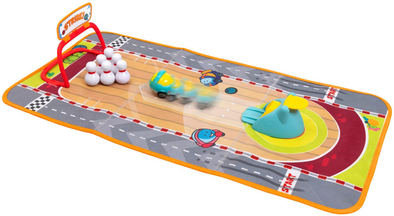Chicco Spiel 5in1 Sport & Spielmatte – Turbo Ball, mit Fahrzeugen, Turbo-Bällen und umfangreichem Zubehör