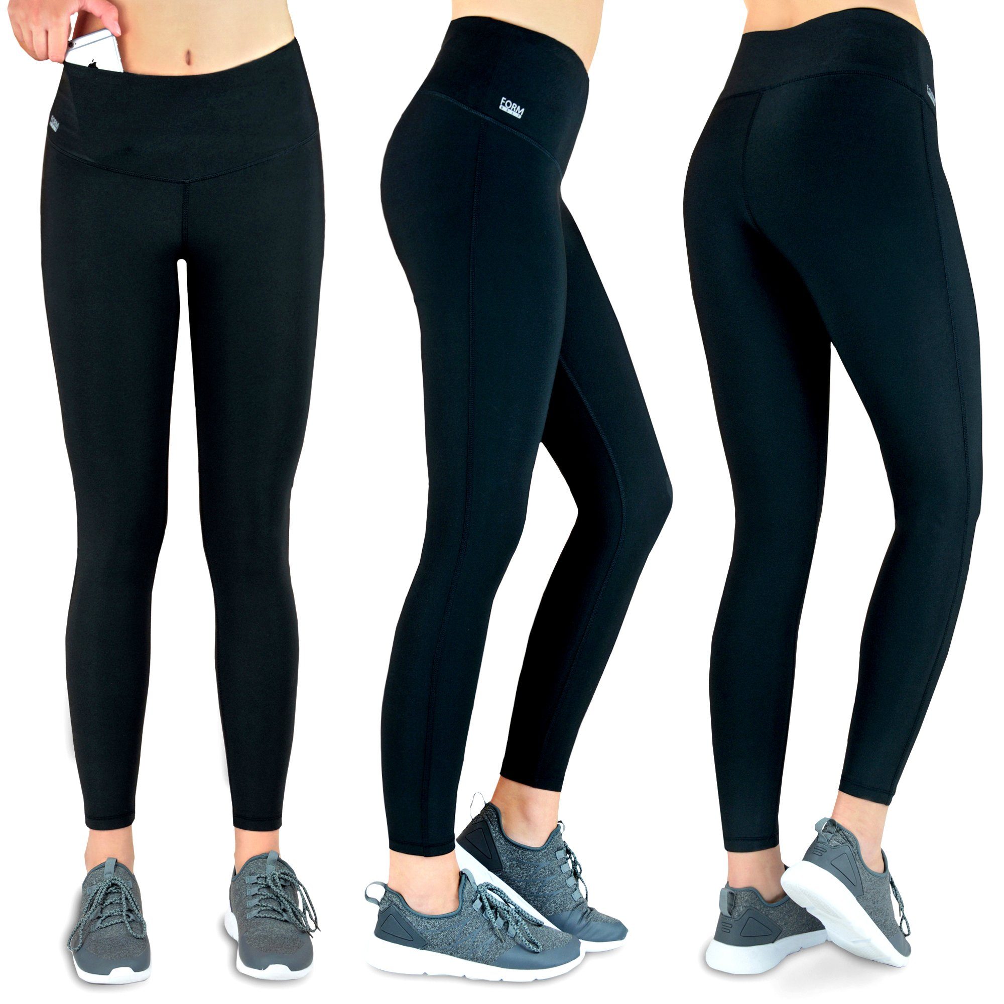 Formbelt Highwaist Leggings Laufhose Damen lang mit Handytasche Hohem Bund Atmungsaktiv High Waist Smartphone
