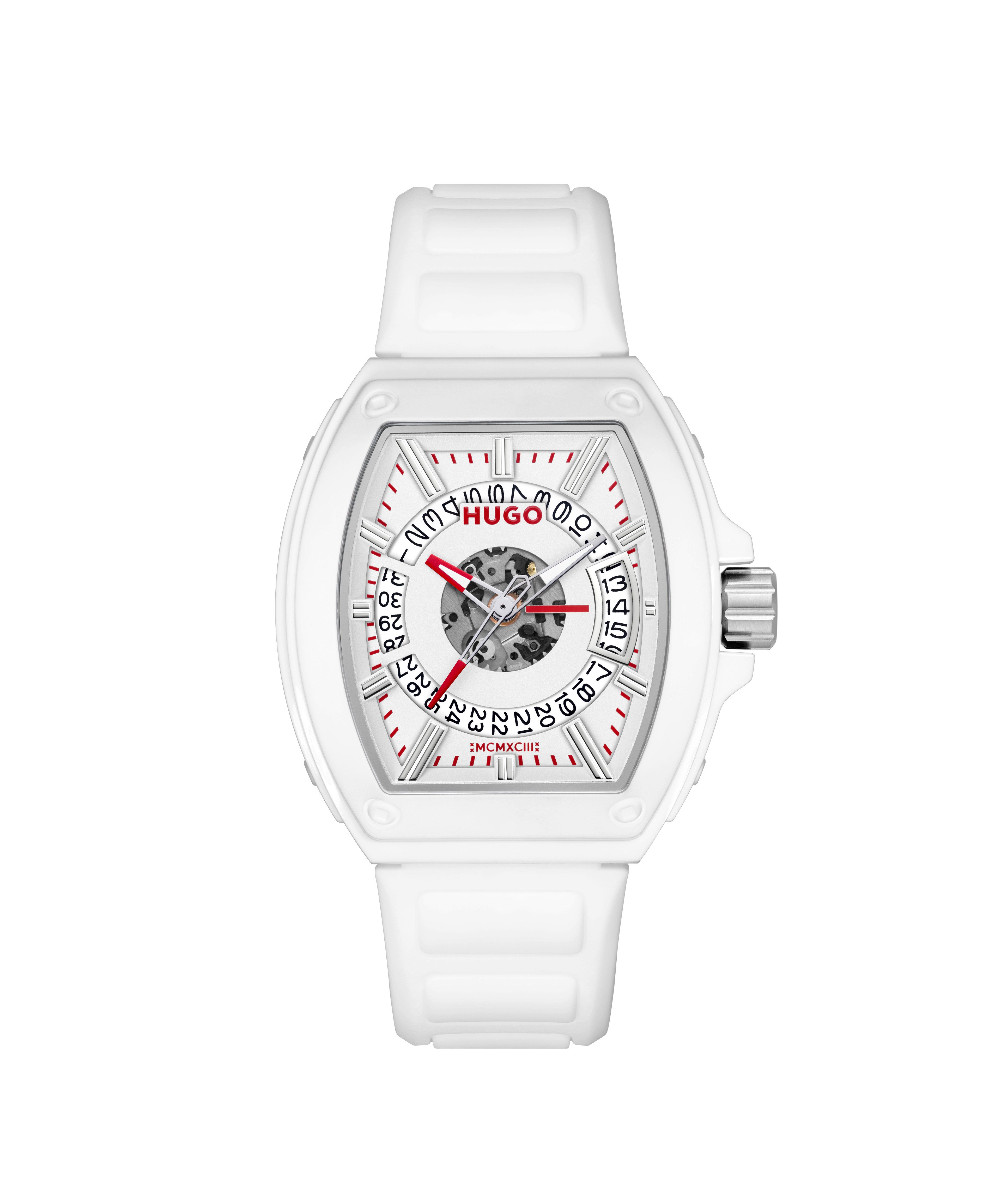 HUGO Quarzuhr #HUGO ID 1530435, Armbanduhr, Damenuhr, Herrenuhr, Silikonarmband, analog, Tag