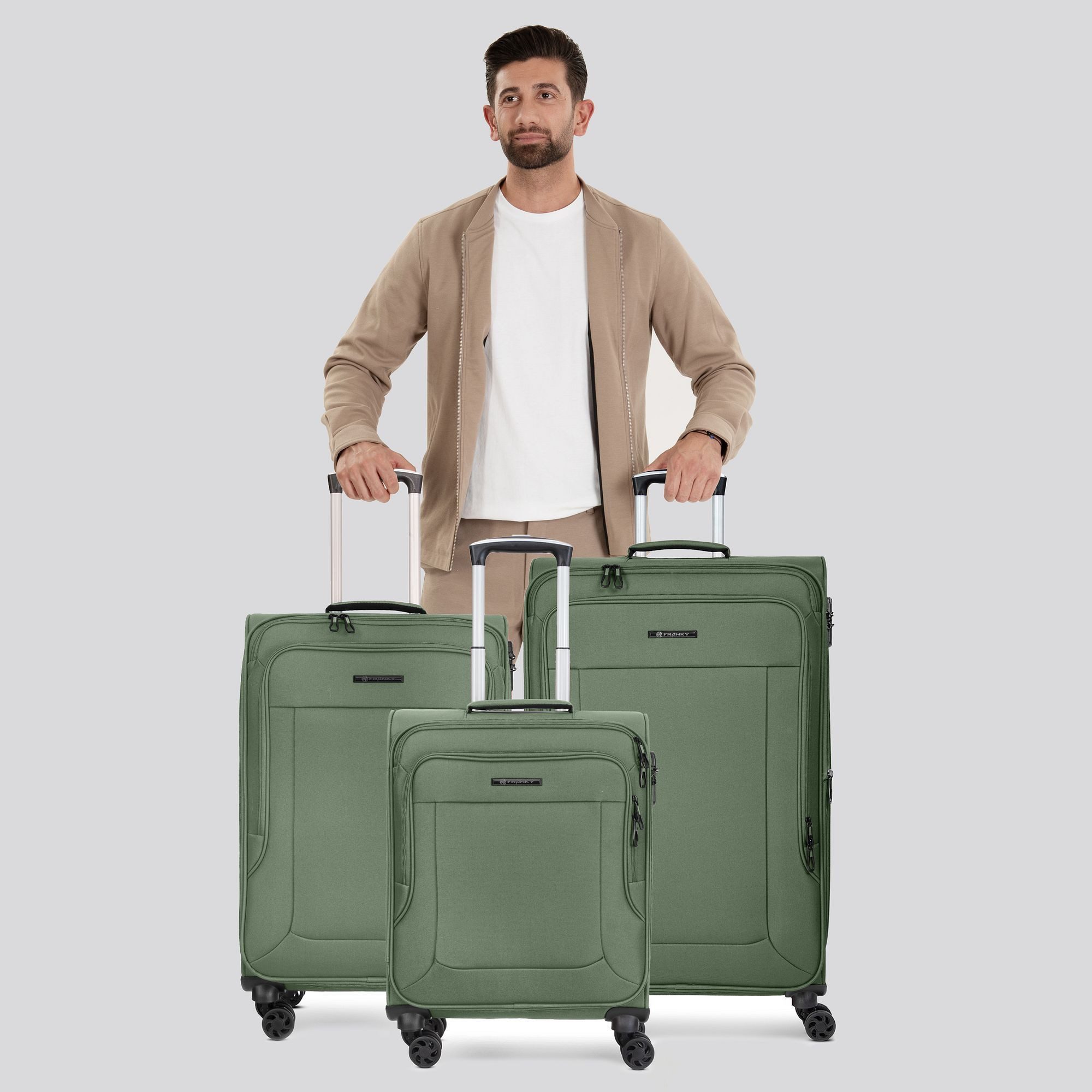 Franky Trolleyset Melbourne 3.0, 4 Rollen, (3-teilig, 3 tlg), Polyester günstig online kaufen
