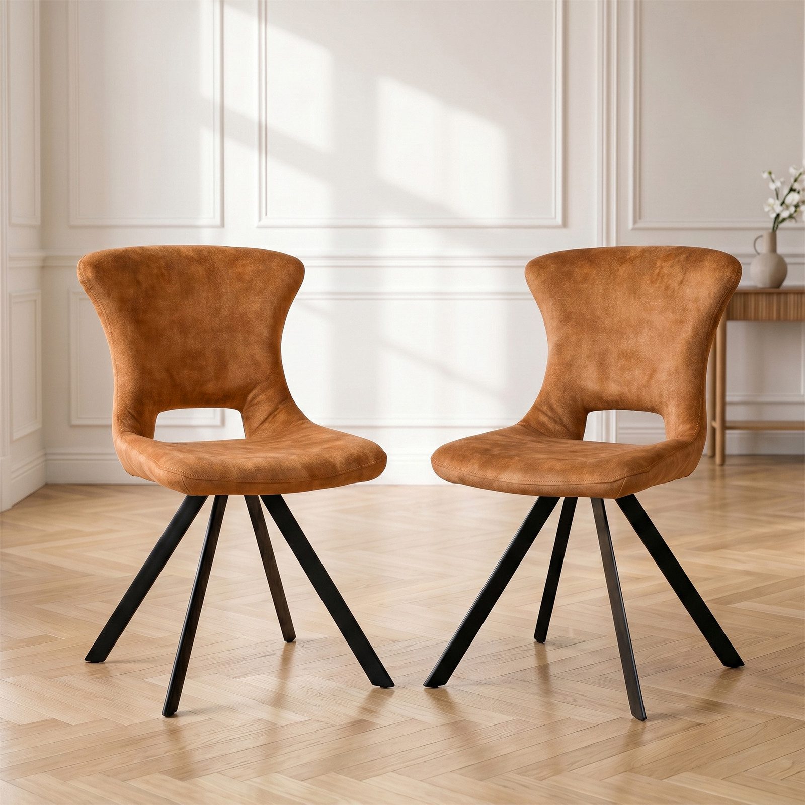Jiexi Esszimmerstuhl Premium Flanell Esszimmerstuhl, Modernes Design Polsterstuhl