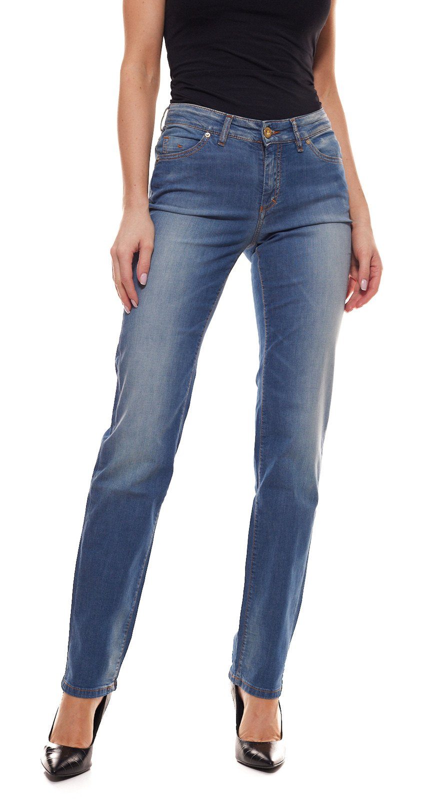 Marc O'Polo Regular-fit-Jeans »Marc O´Polo Lomma Straight Jeans schön  geformte Damen Hose 5-Pocket-Hose Blau« online kaufen | OTTO