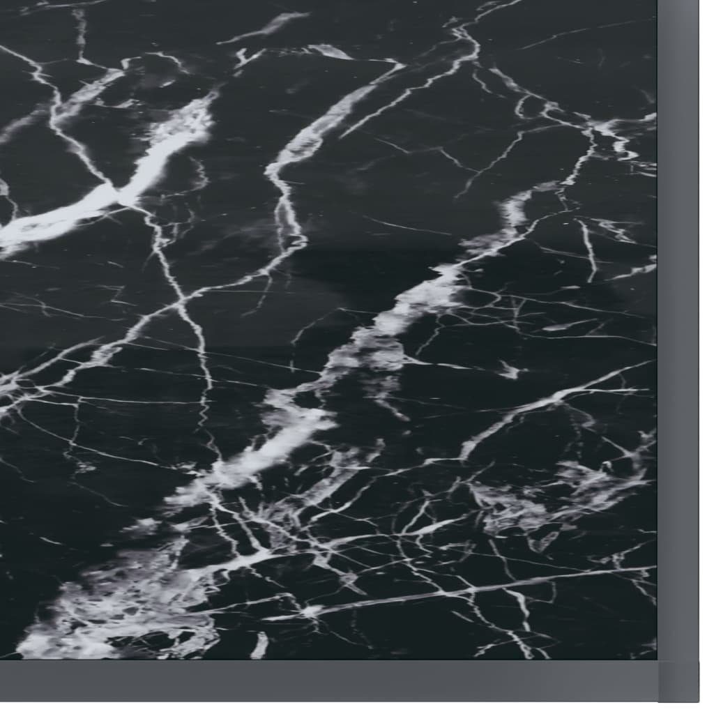 Beistelltisch Konsolentisch | Hartglas Marmor-Schwarz vidaXL (1-St) cm Schwarz 140x35x75,5 Marmor-Schwarz
