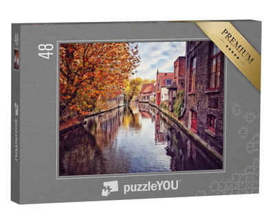 puzzleYOU Puzzle Kanal von Brügge, Belgien, 48 Puzzleteile, puzzleYOU-Kollektionen