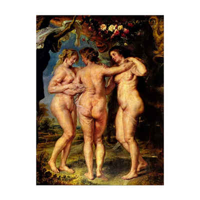 Bilderdepot24 Leinwandbild Alte Meister - Peter Paul Rubens - Die drei Grazien, Menschen
