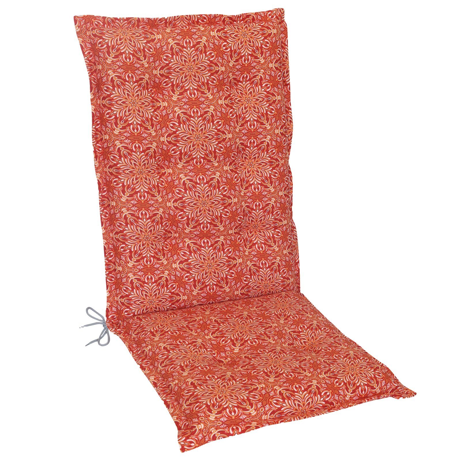 Herlag Hochlehnerauflage Valeria Gartenstuhlauflage 123x50x7,5cm, Muster: Mandala Orange Gartenmöbelauflage