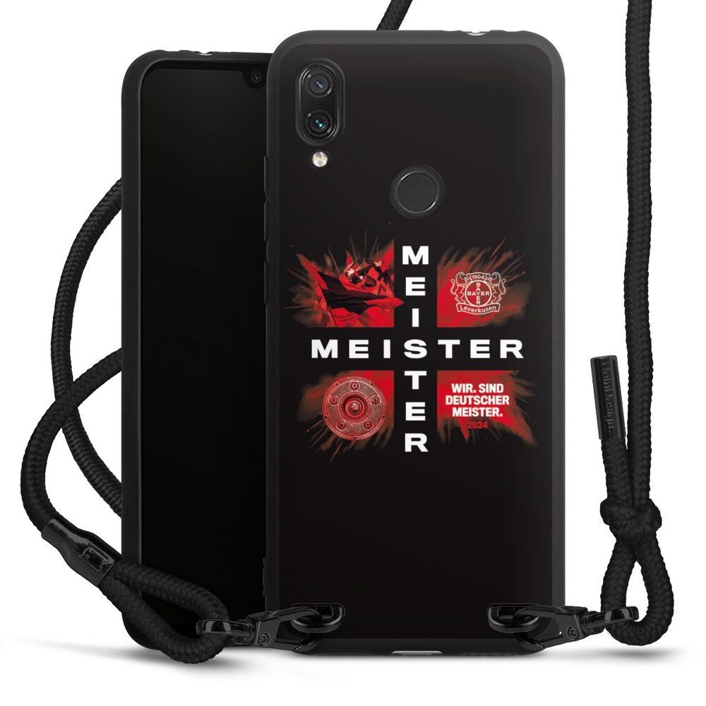 DeinDesign Handyhülle Bayer 04 Leverkusen Meister Offizielles Lizenzprodukt, Xiaomi Redmi Note 7 Premium Handykette Hülle mit Band Cover mit Kette