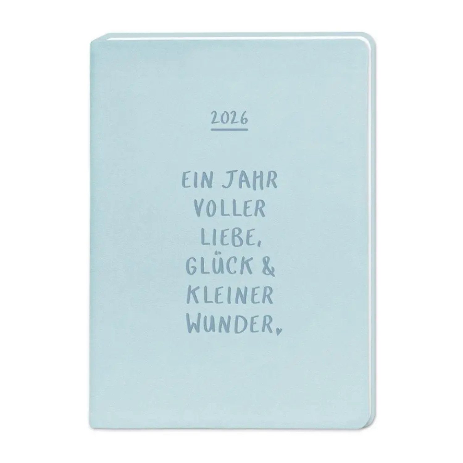 Grafik Werkstatt Taschenkalender Terminplaner Lederlook 2026 Hellblau