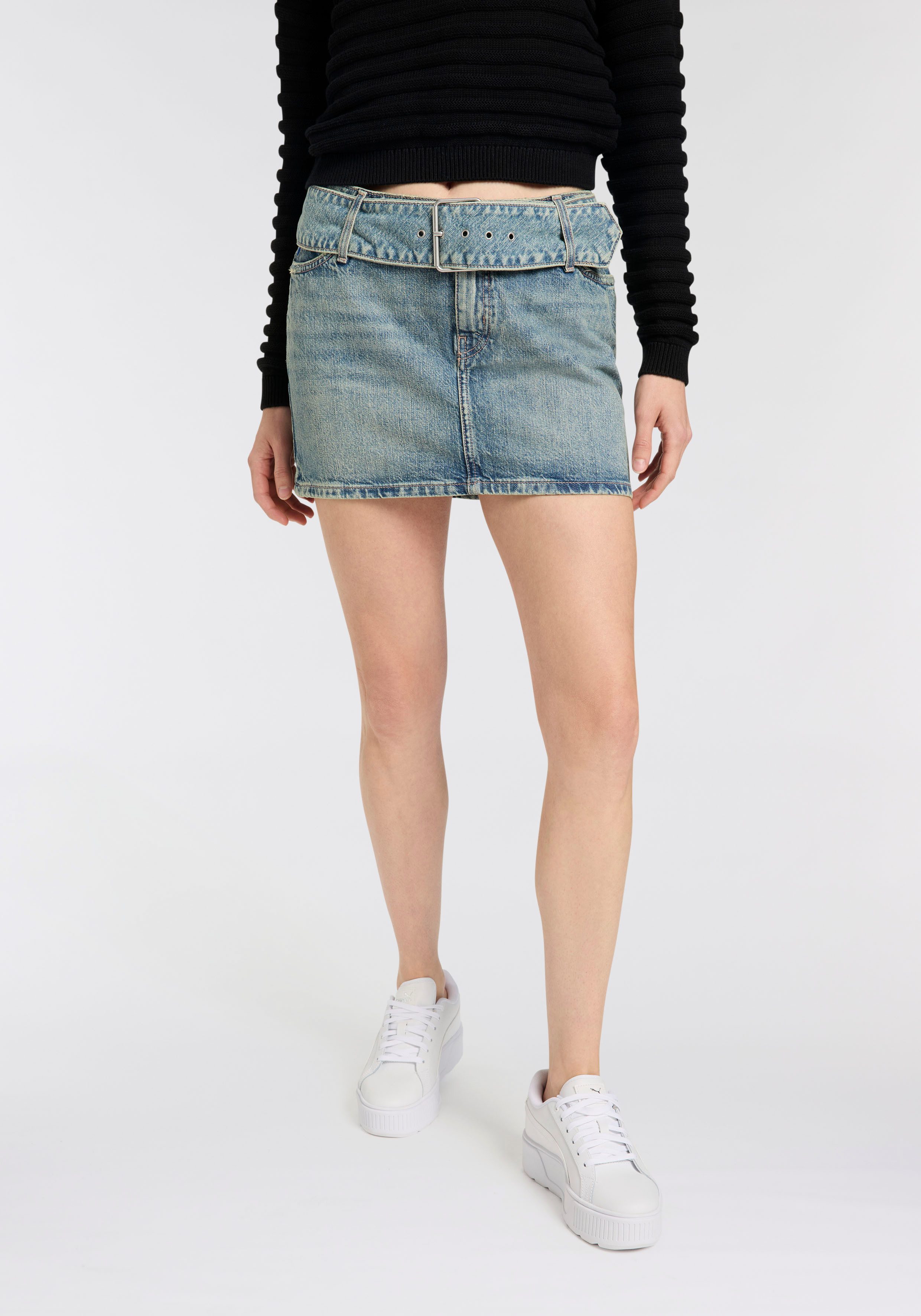 HUGO Blue Minirock Gamini mit passendem Gürtel günstig online kaufen