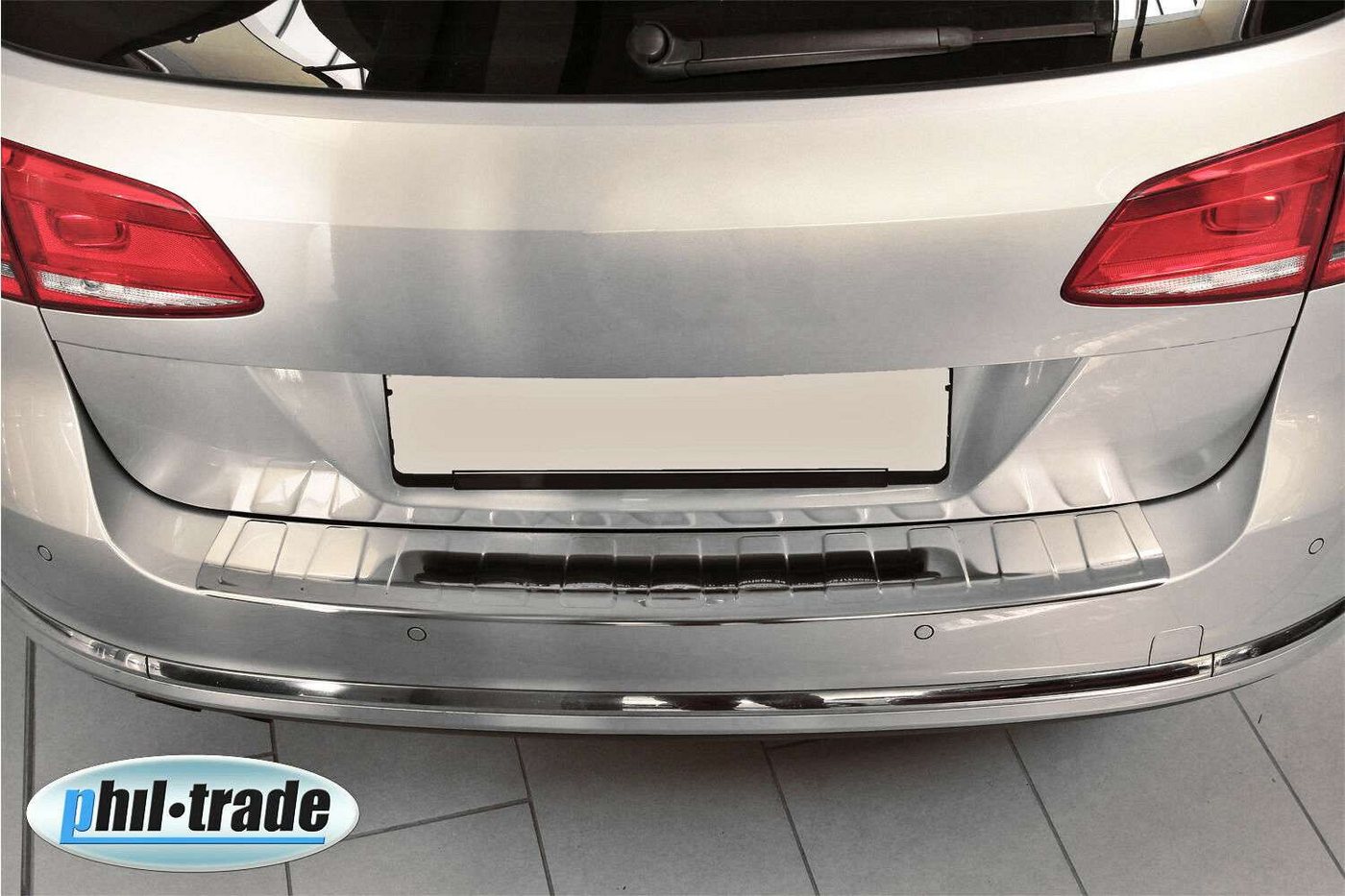 Thumbnail - RECAMBO Ladekantenschutz für VW PASSAT B7 KOMBI & ALLTRACK, 2010-2014 Stoßstangenschutz, V2A rostfrei, Exklusive Optik, ...