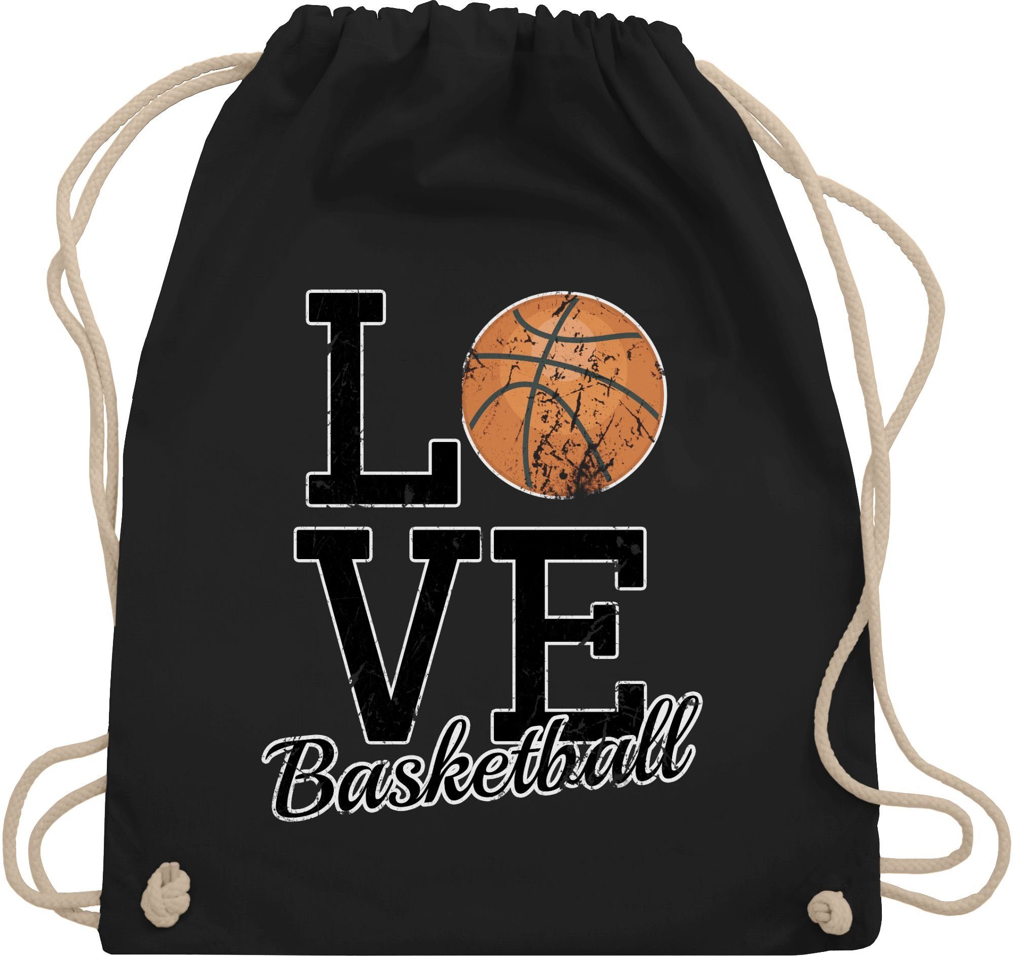 Shirtracer Turnbeutel Love Basketball, Basketball Trikot Ersatz