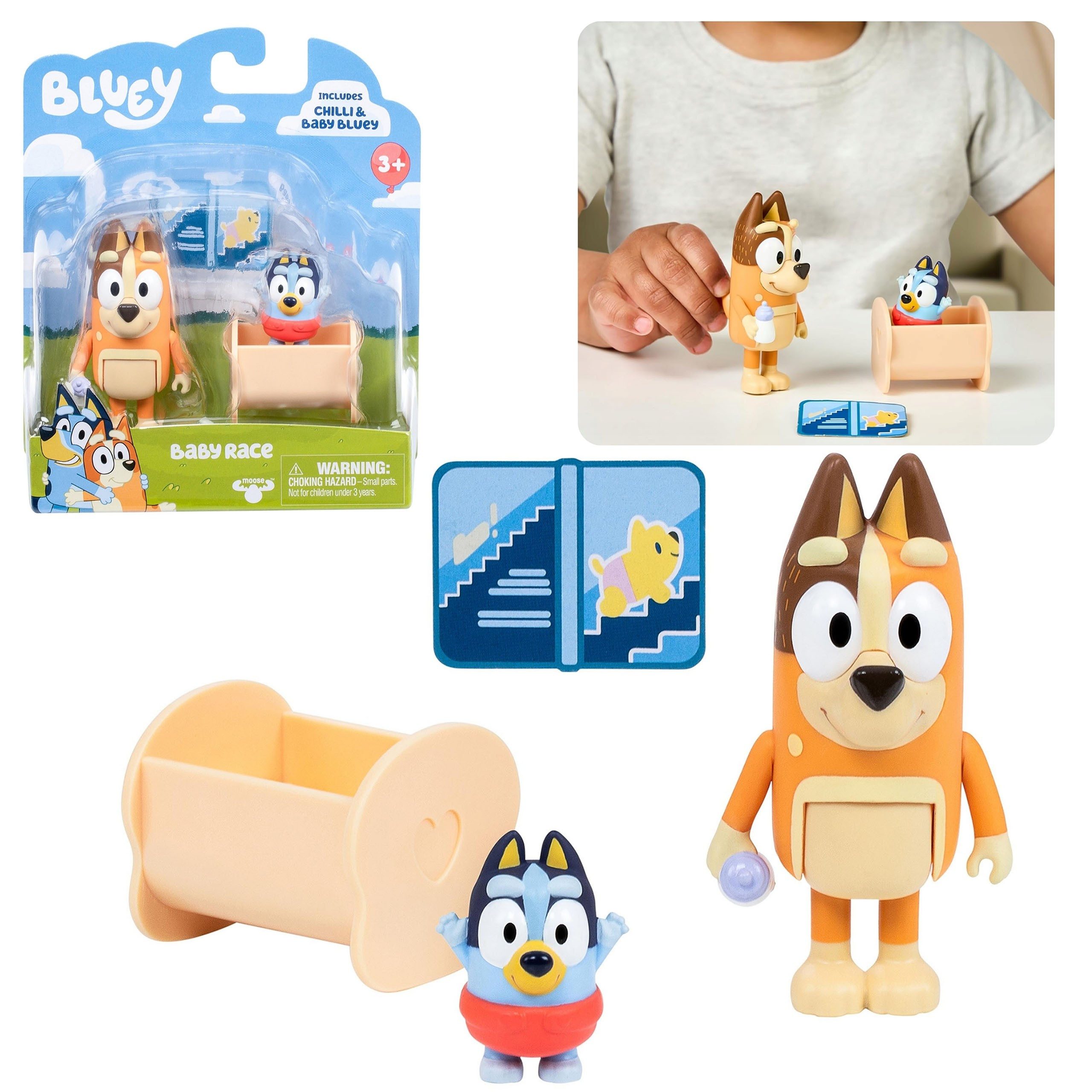 Sarcia.eu Spielfigur Bluey Figurensatz BABY BLUE und CHILLI, Kinder-Figuren 3+ BLU17616_