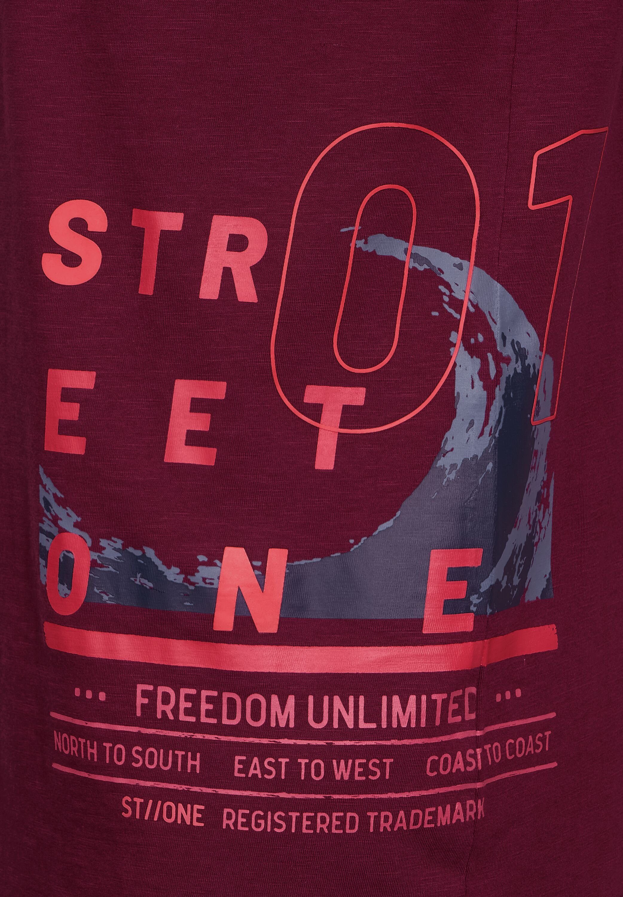 STREET ONE T-Shirt MEN in Unifarbe