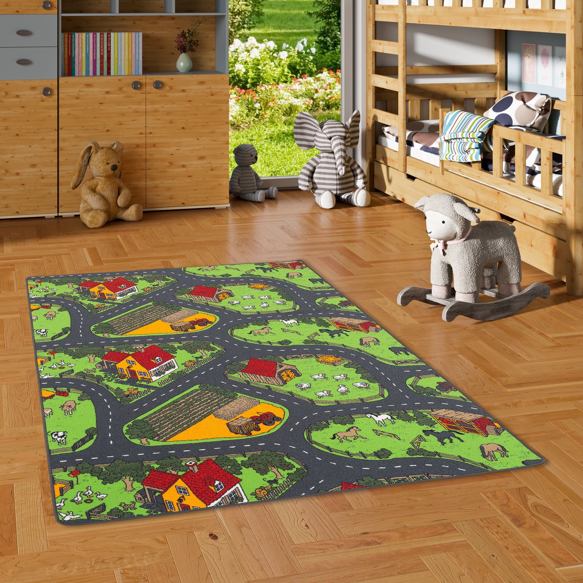 Snapstyle Kinderteppich Kinder Spiel Straßenteppich, Rechteckig, Höhe: 4 mm