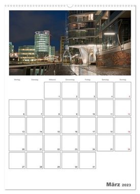 CALVENDO Wandkalender Hamburg bei Nacht (Premium, hochwertiger DIN A2 Wandkalender 2023, Kunstdruck in Hochglanz)